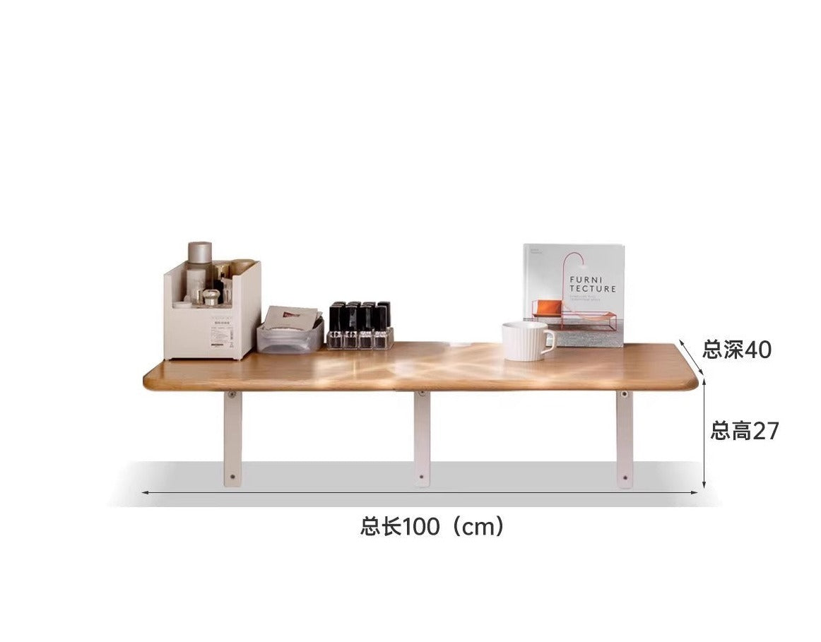 Oak Solid wood wall-mounted Makeup table Writing desk -