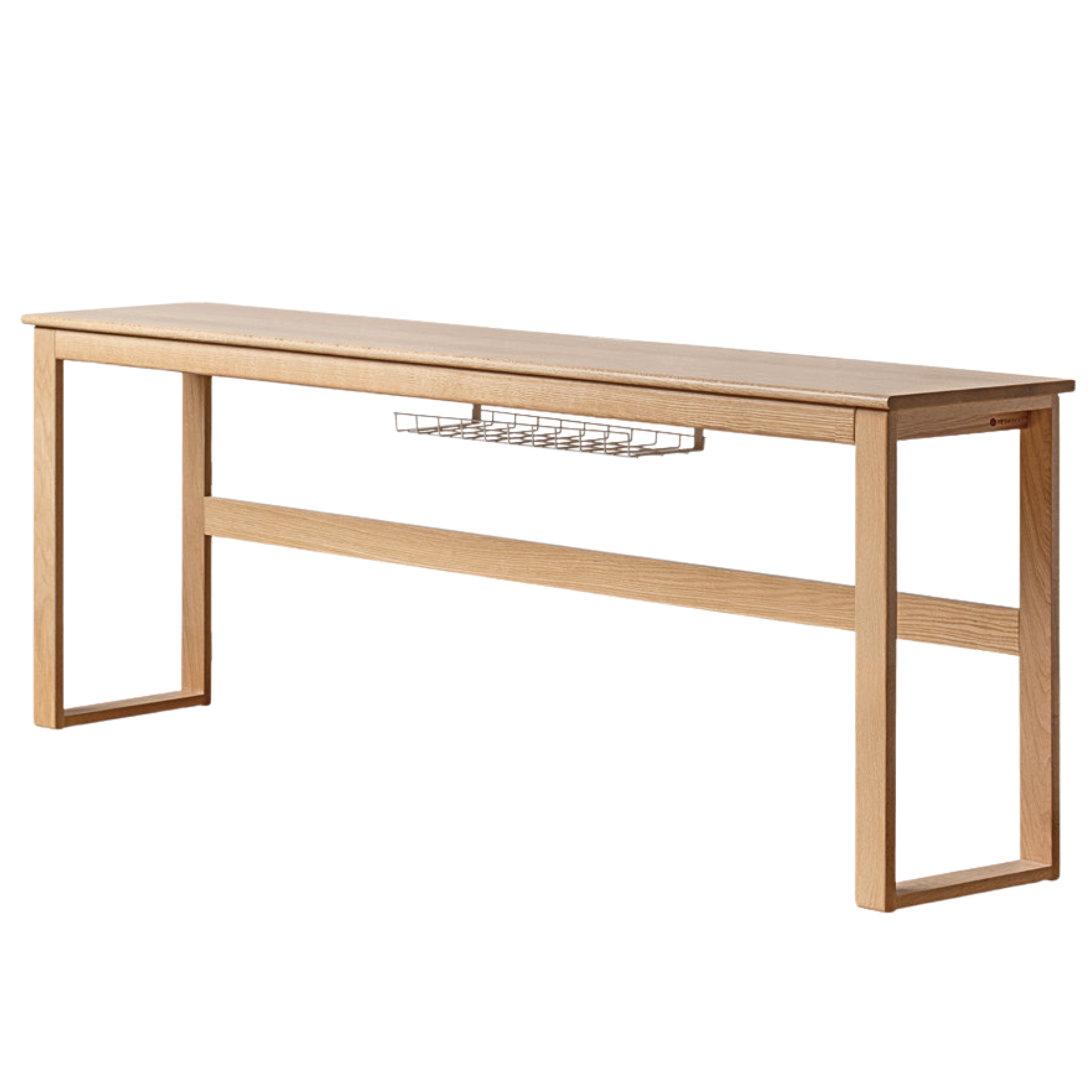 Oak solid wood long office desk-