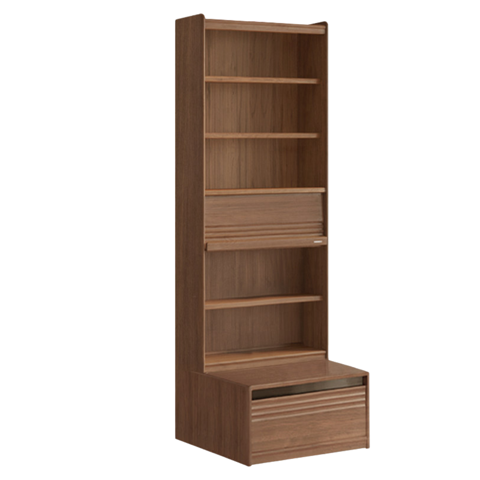 Black Walnut, Sandalwood, Oak, Ash Solid Wood Combination Bookcase with Floor Display and Luxury Storage