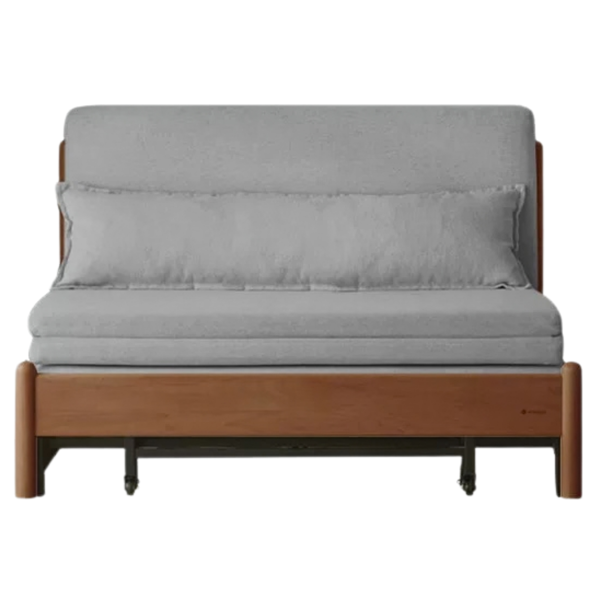 Beech Solid Wood Minimalist Pull-Out Sofa Bed