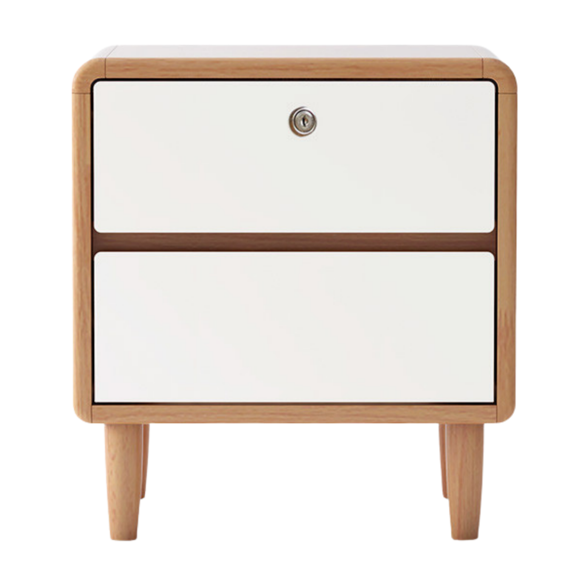 Oak Solid Wood, Solid RubberWood Nightstand