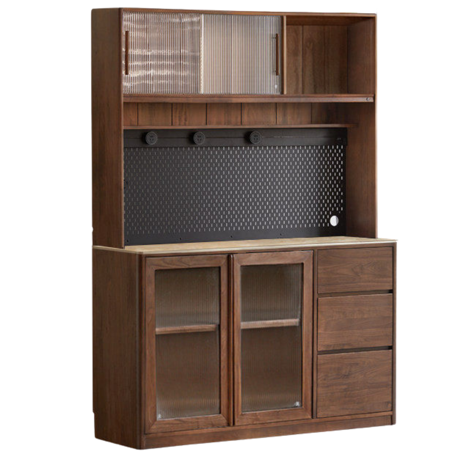 Black Walnut Solid Wood Sideboard Hole Storage