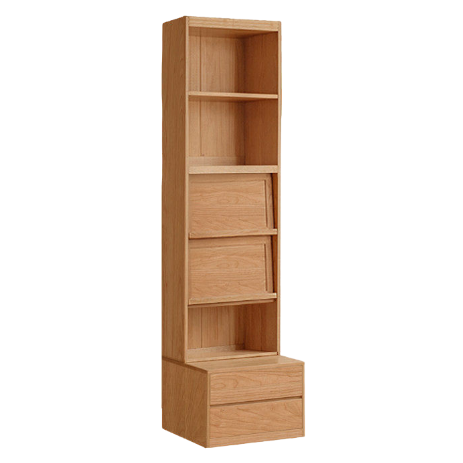 Cherry Solid Wood Bookcase Combination Glass Cabinet