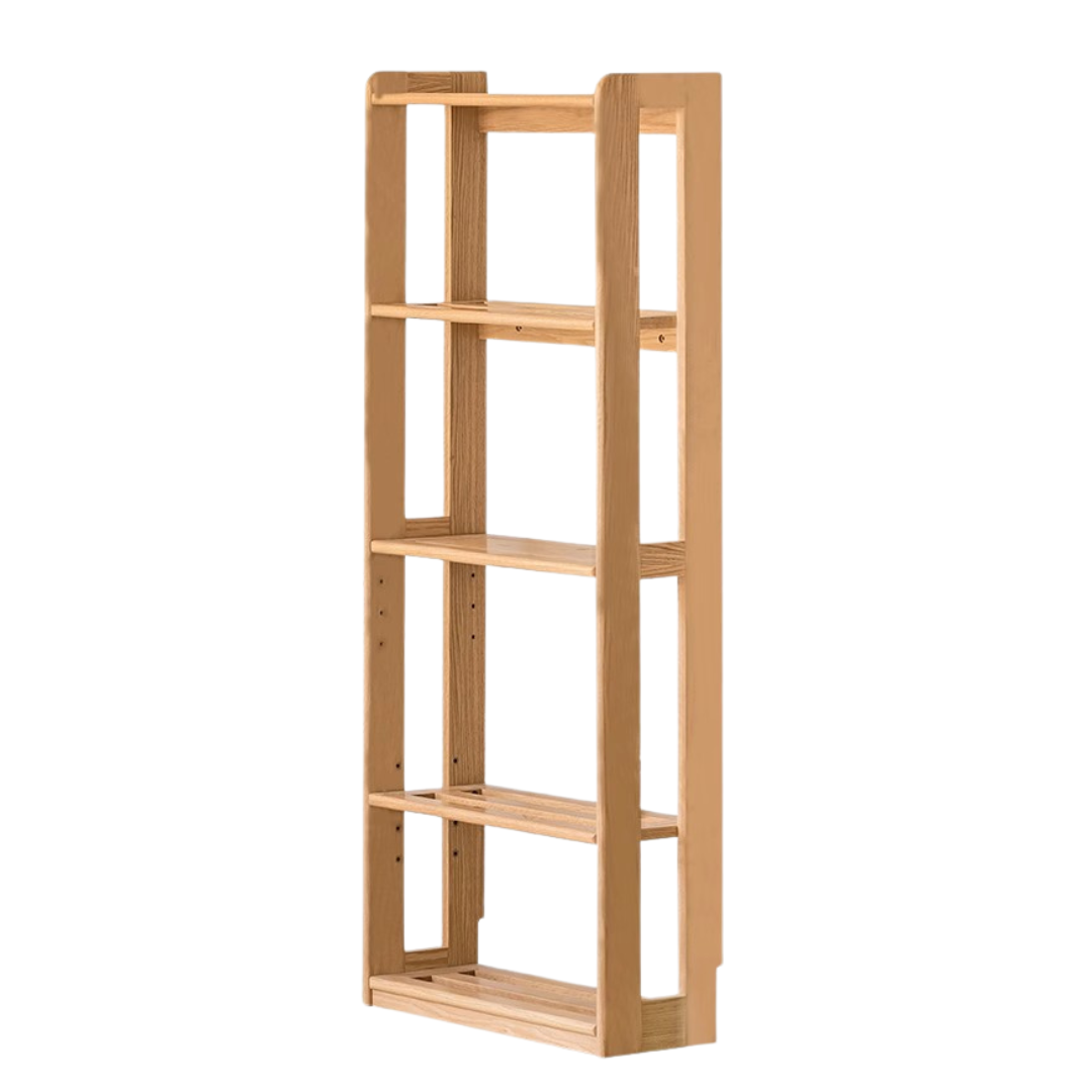 Beech, Oak solid wood Floor-to-ceiling bookshelf, toy storage