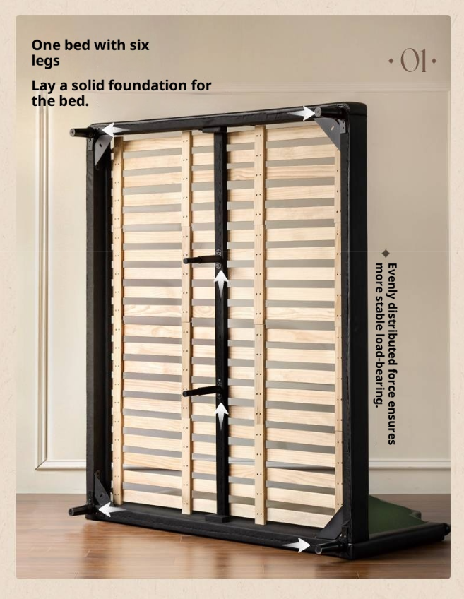 Fabric Soft Velvet Bed French Retro Style