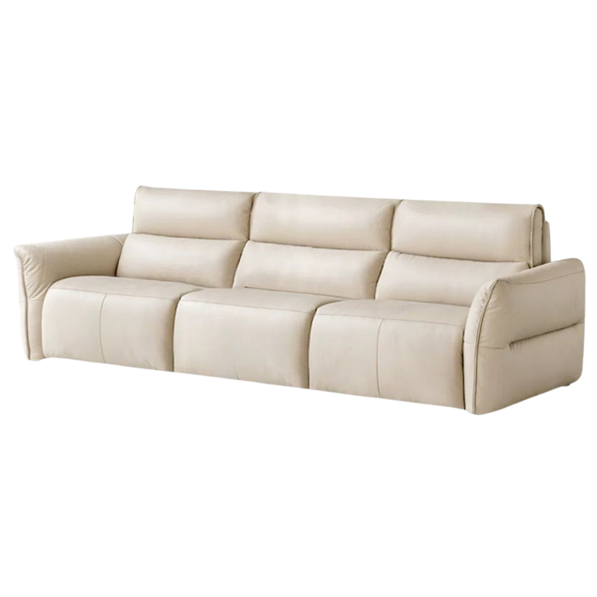 Genuine Leather Sofa Italian Light Luxury Tofu Block Sofa