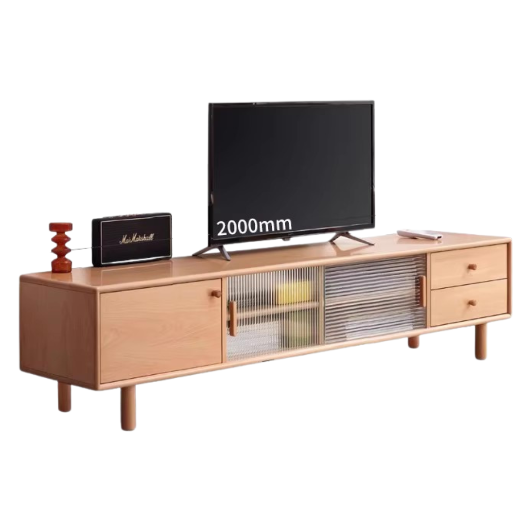 European Beech solid wood TV cabinet