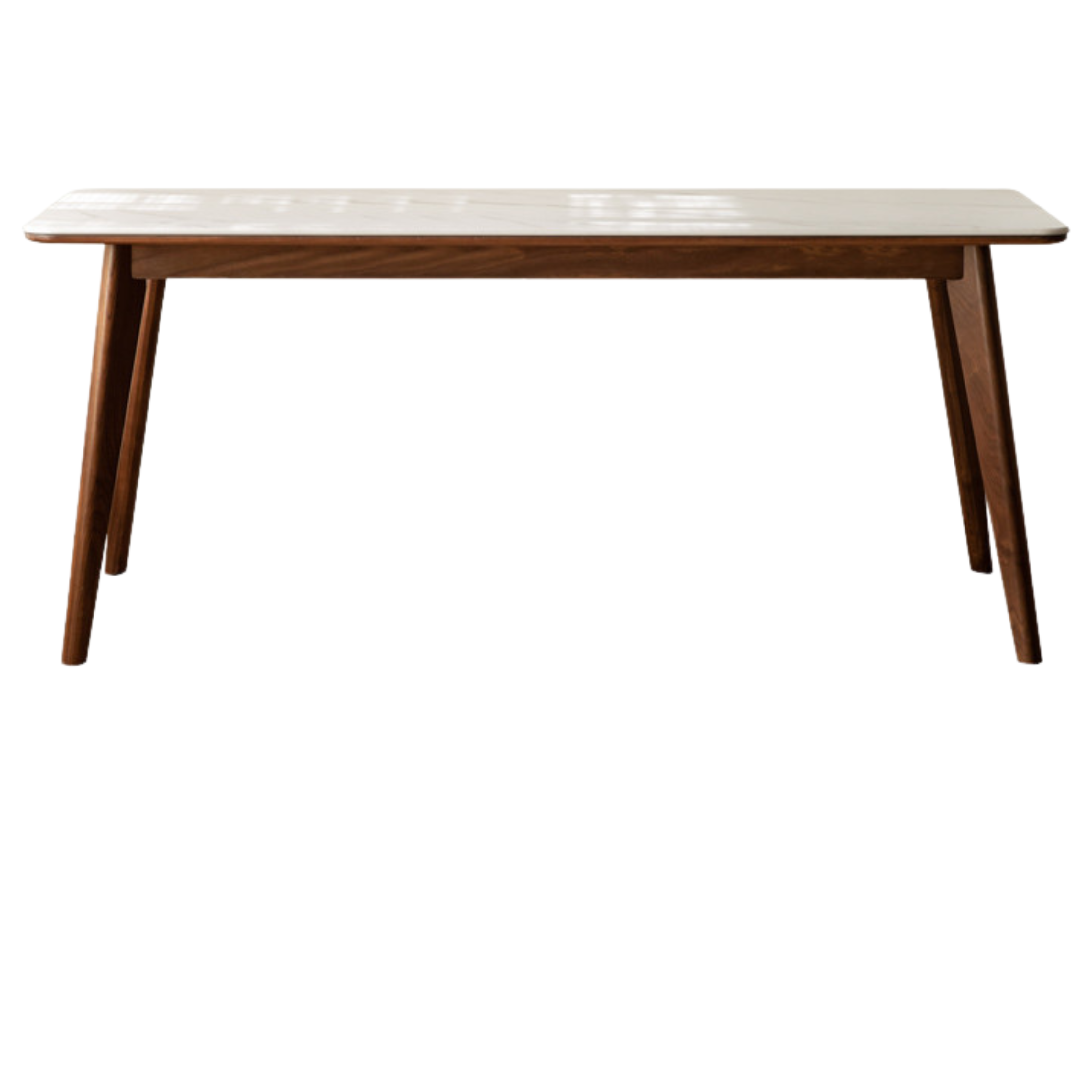 Black walnut solid wood rock plate dining table