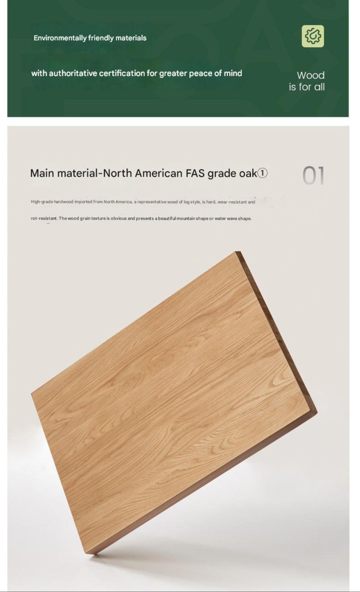 Oak Solid Wood Combination Bookcase.