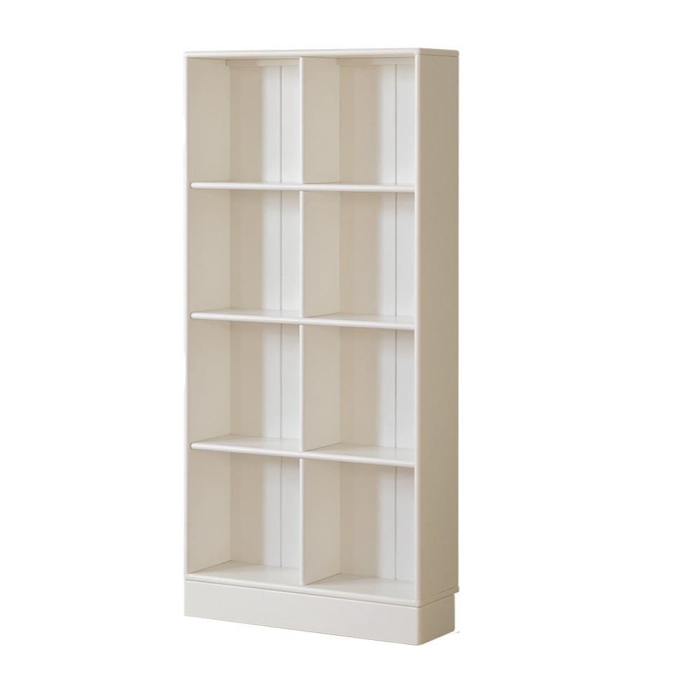 Rubber Solid Wood Cream Style Children's Bookcase Free Combination