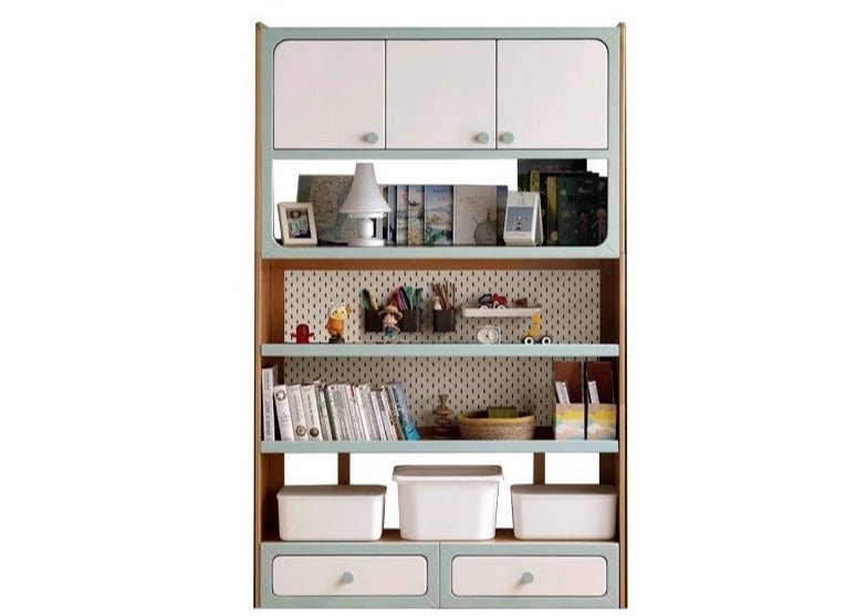 Beech solid wood children's bookcase multi-functional -
