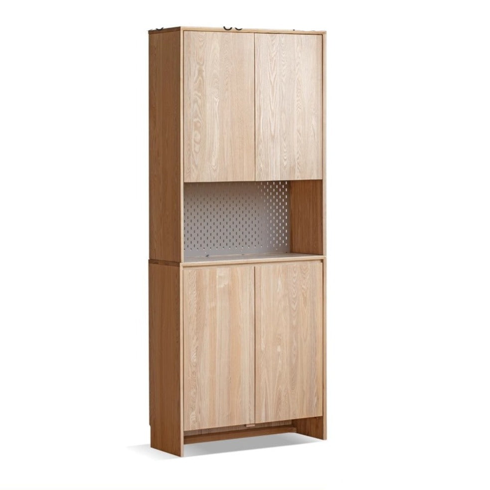 Ash Solid Wood Shoe Cabinet, Entrance Cabinet Combination Storage -