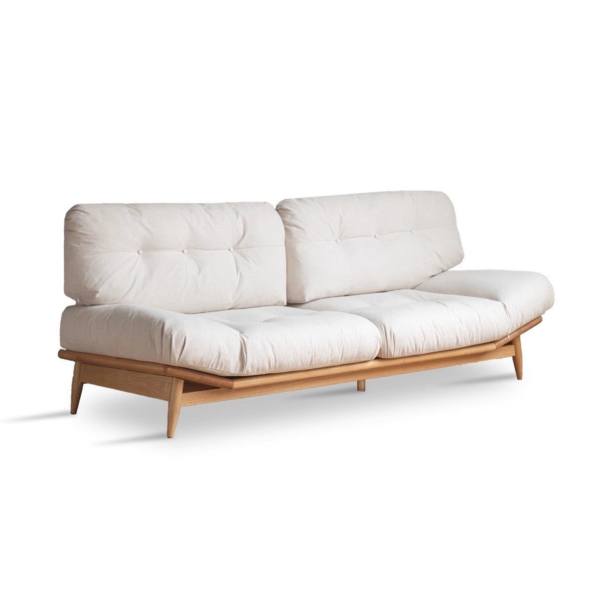 Oak solid wood lamb velvet technology cloth sofa"