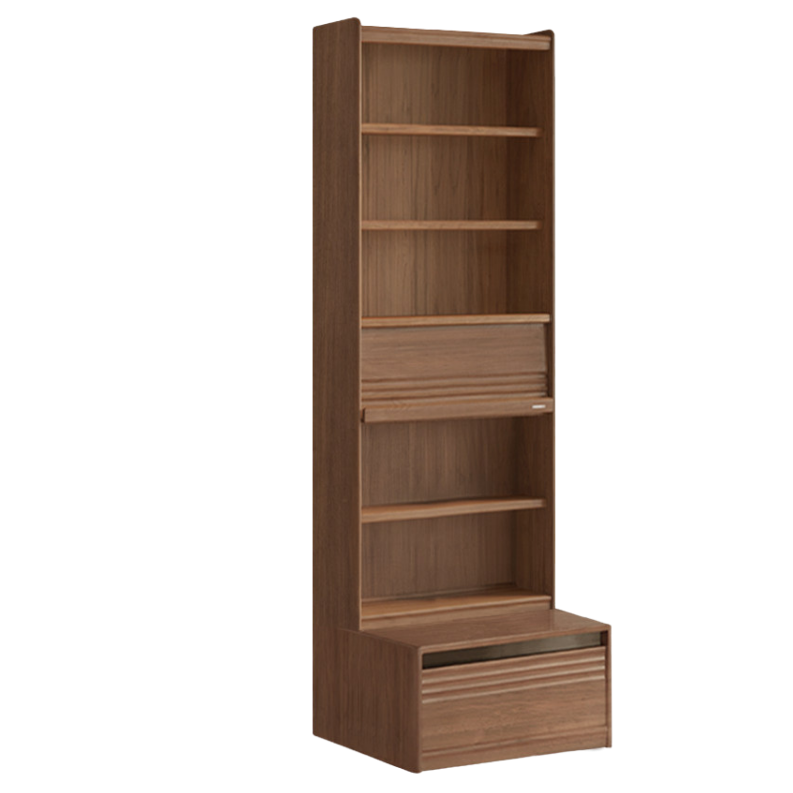Black Walnut, Sandalwood, Oak, Ash Solid Wood Combination Bookcase with Floor Display and Luxury Storage