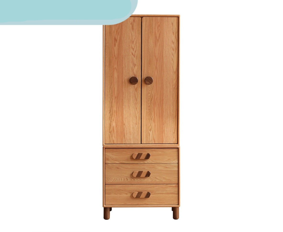 Oak solid wood wardrobe bookcase free combination "