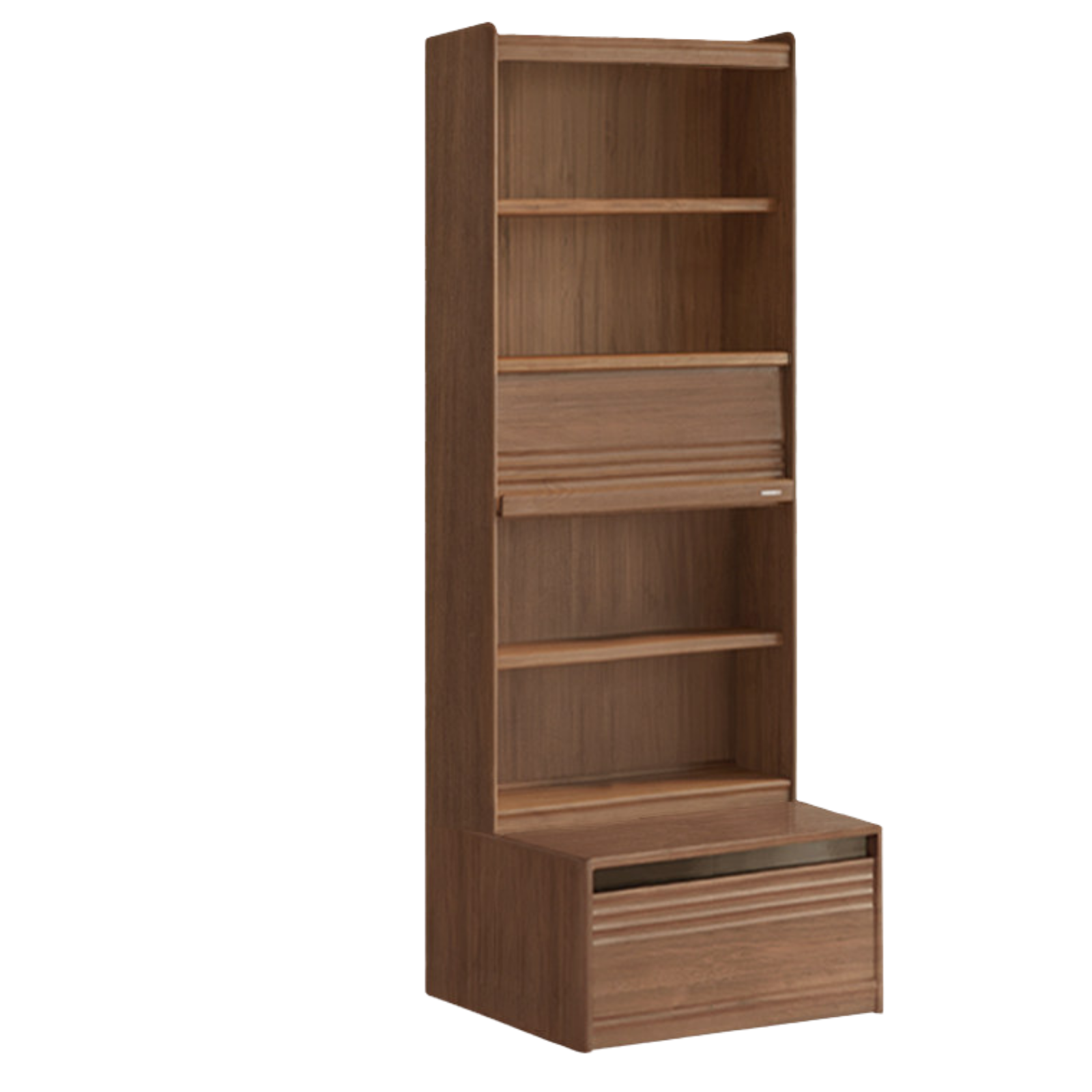 Black Walnut, Sandalwood, Oak, Ash Solid Wood Combination Bookcase with Floor Display and Luxury Storage