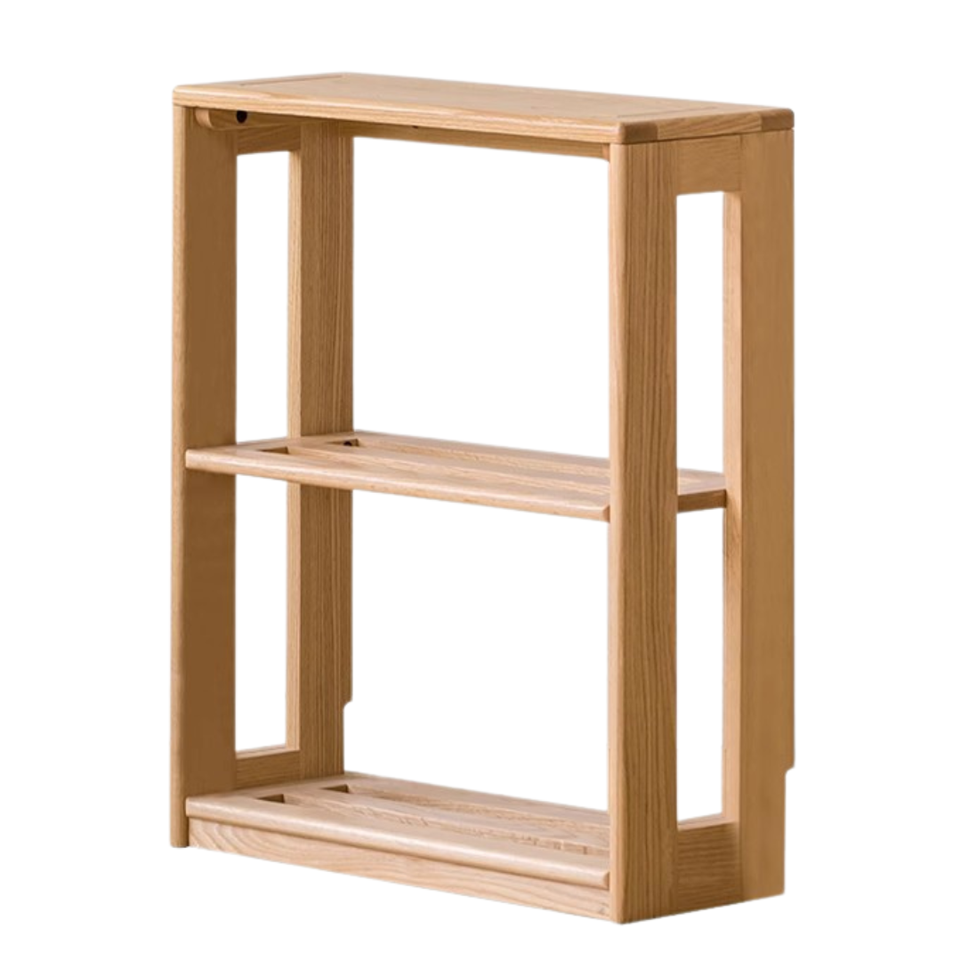 Beech, Oak solid wood Floor-to-ceiling bookshelf, toy storage