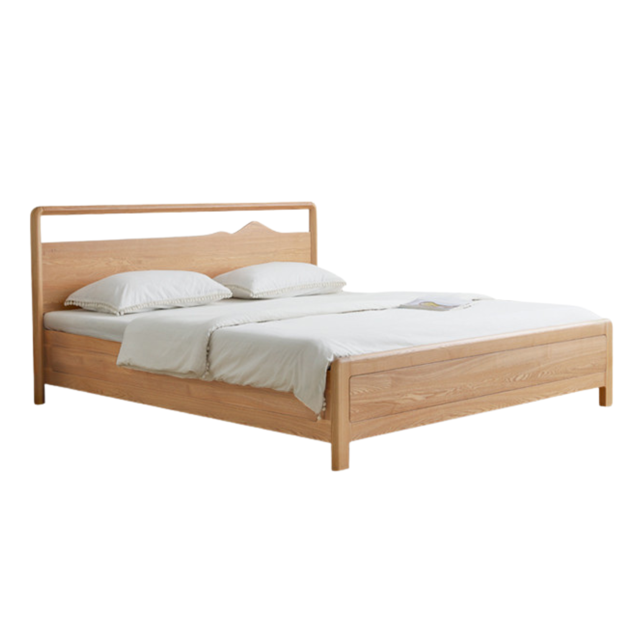 Ash solid wood box bed modern simple<