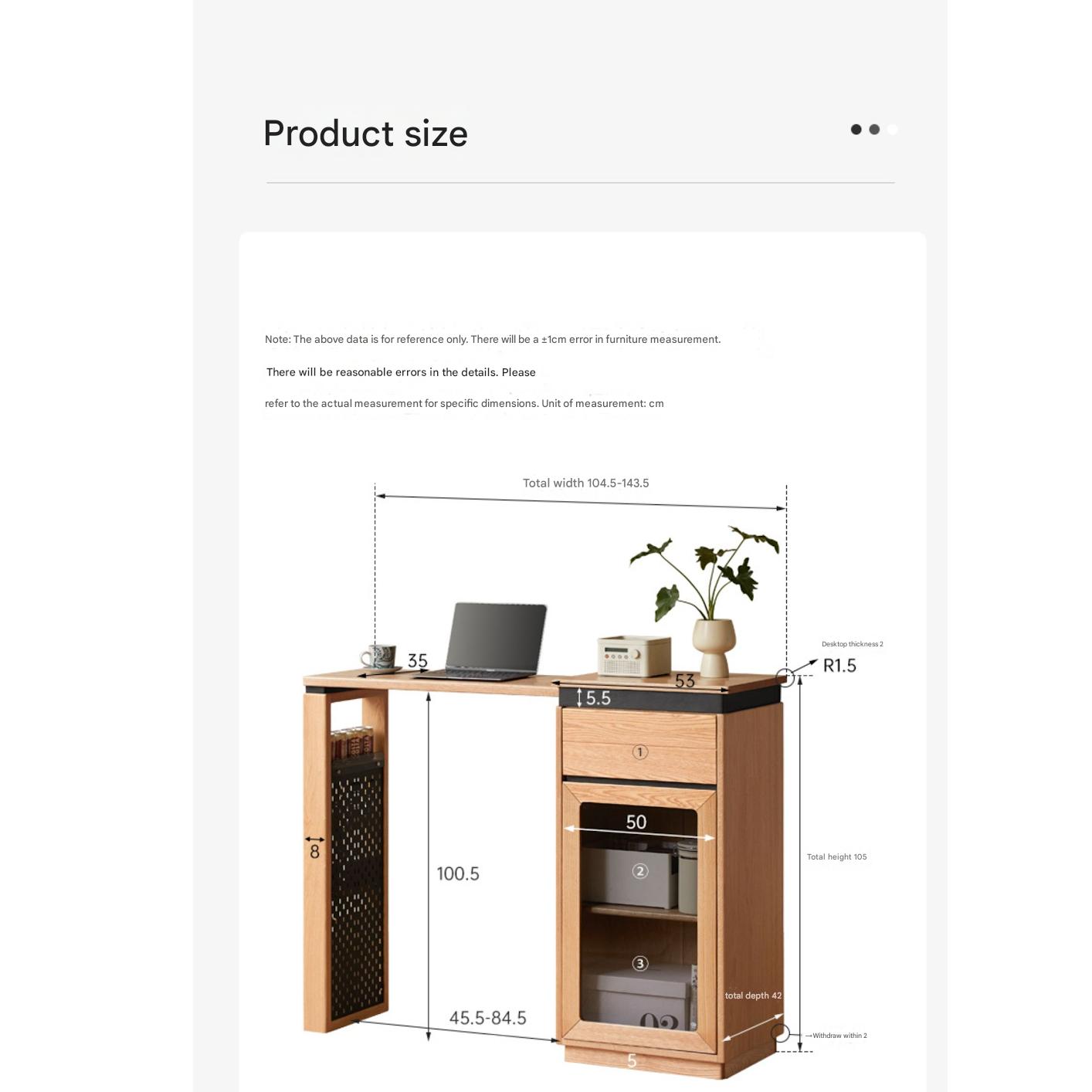 Oak Solid Wood Telescopic Partition Bar Table