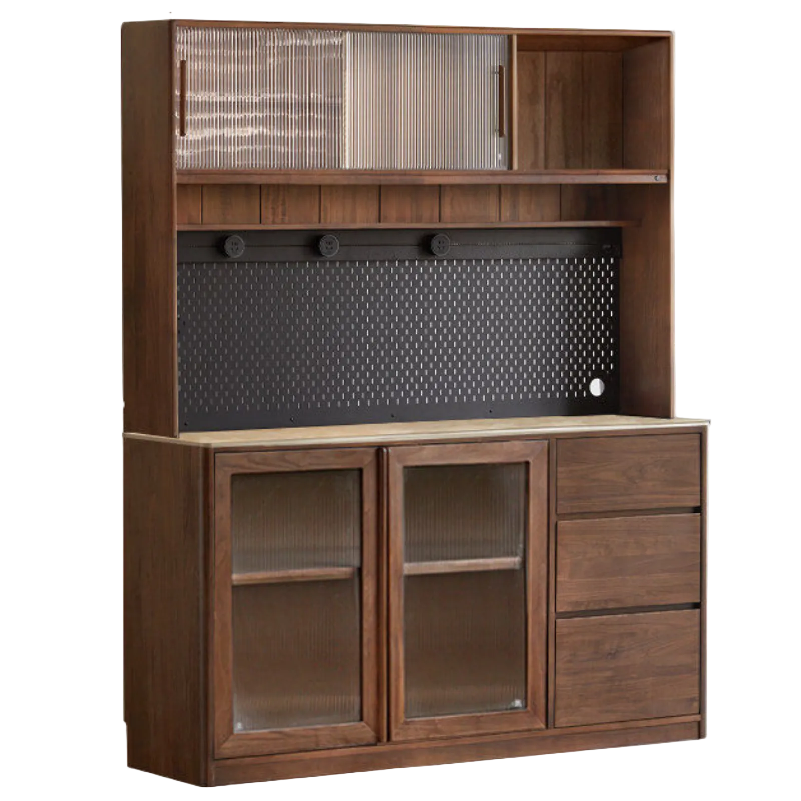 Black Walnut Solid Wood Sideboard Hole Storage