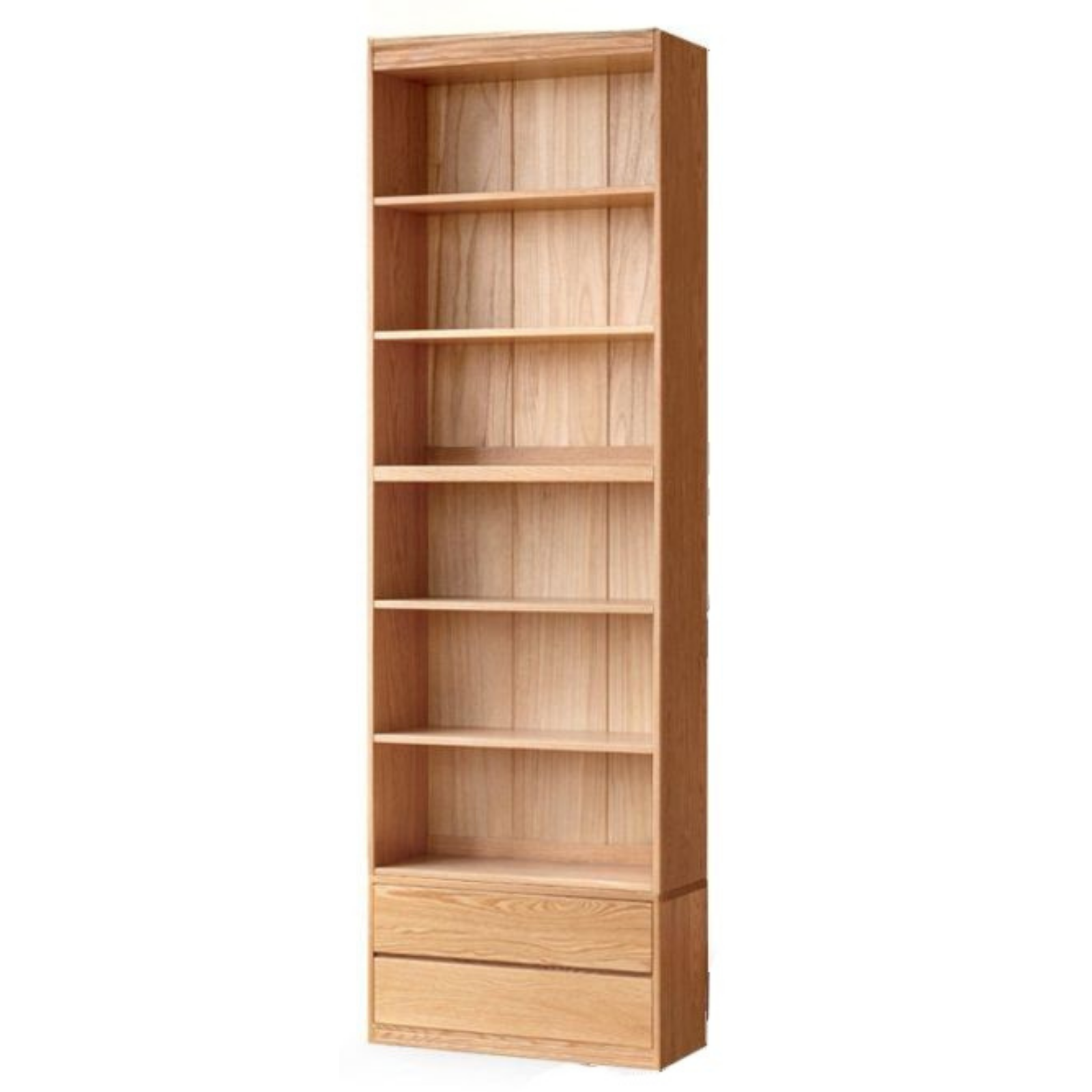 Oak, Ash Solid Wood Wall-Mounted Bookcase with Simple Storage Design