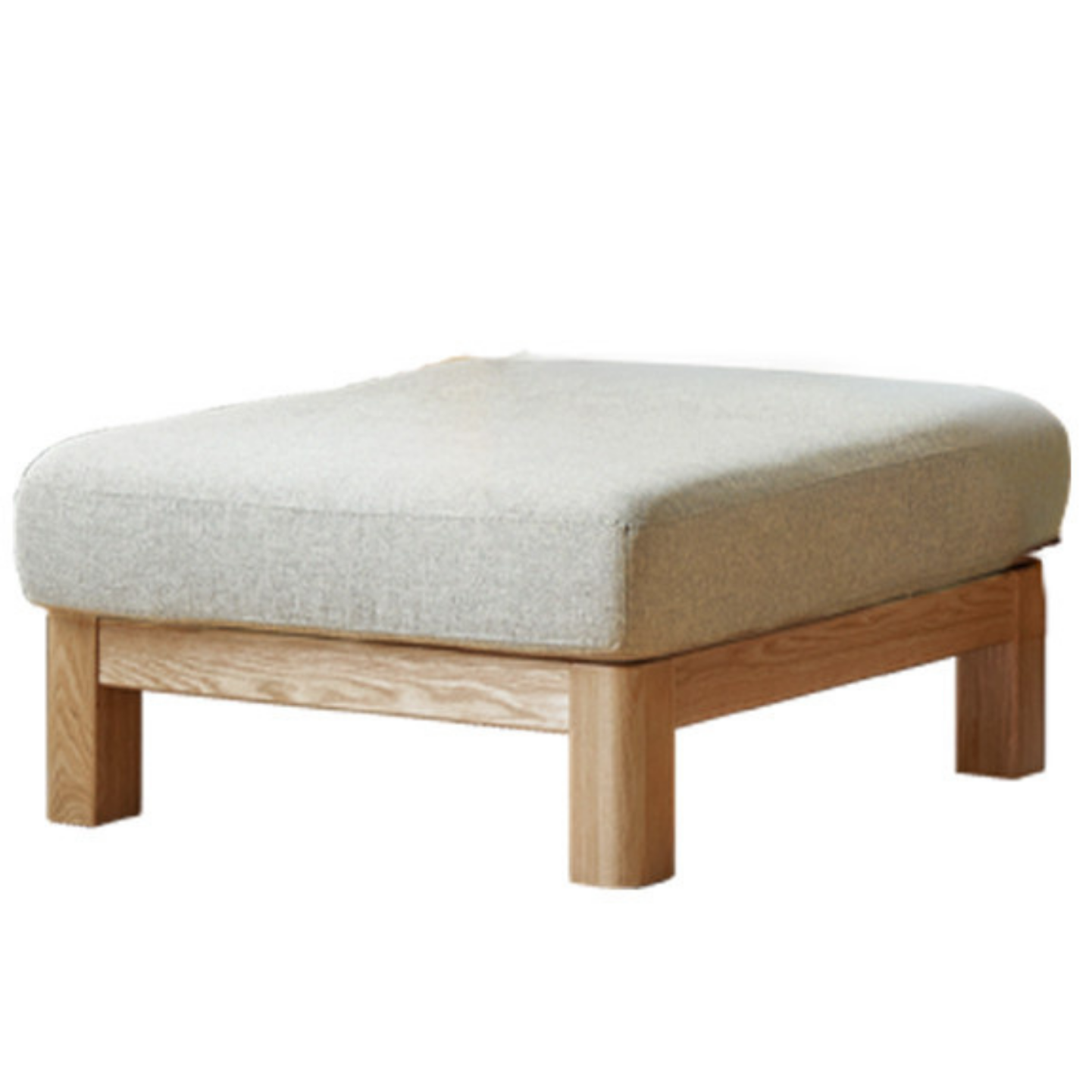 Ash, Oak, Black Walnut Solid Wood  Fabric Footstool