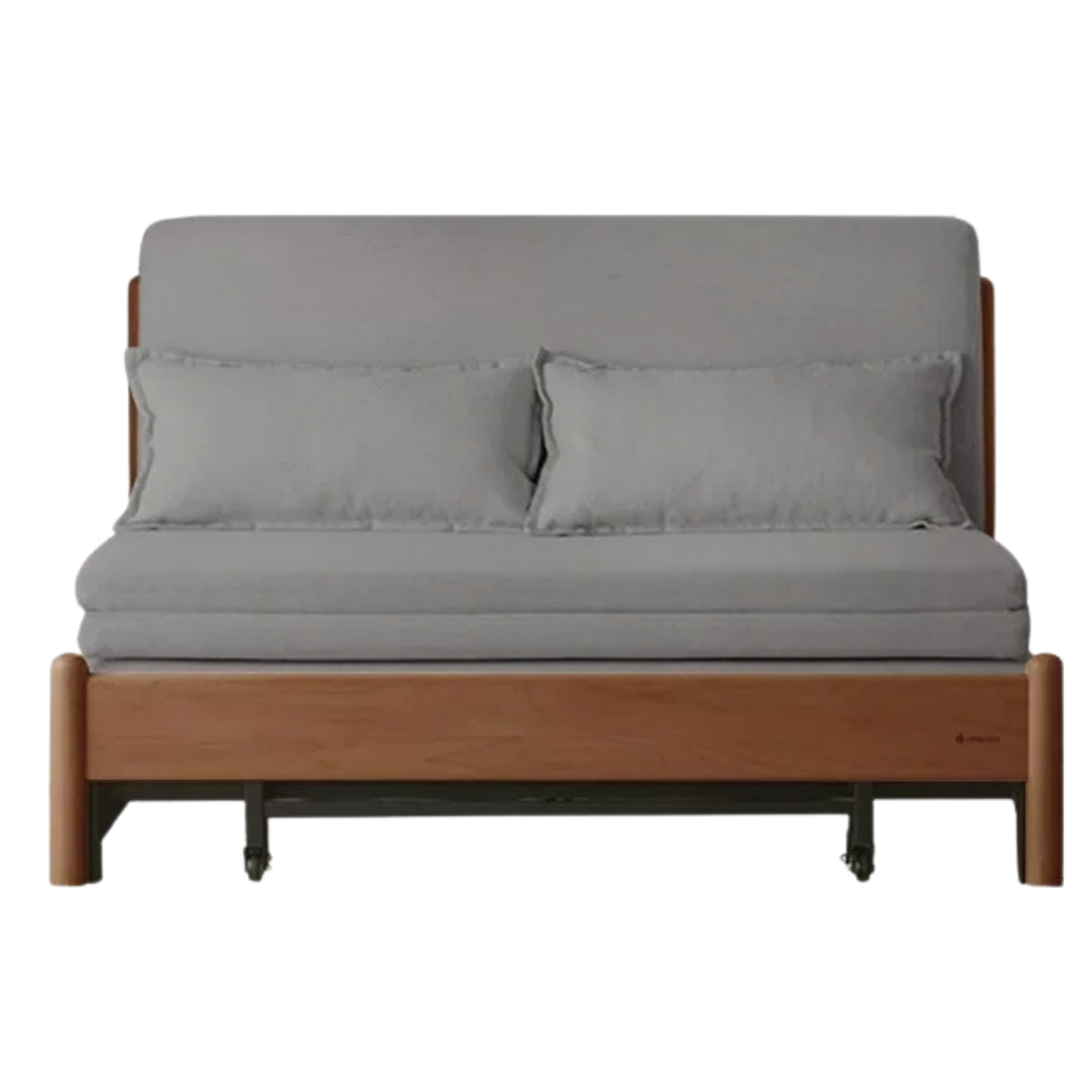 Beech Solid Wood Minimalist Pull-Out Sofa Bed