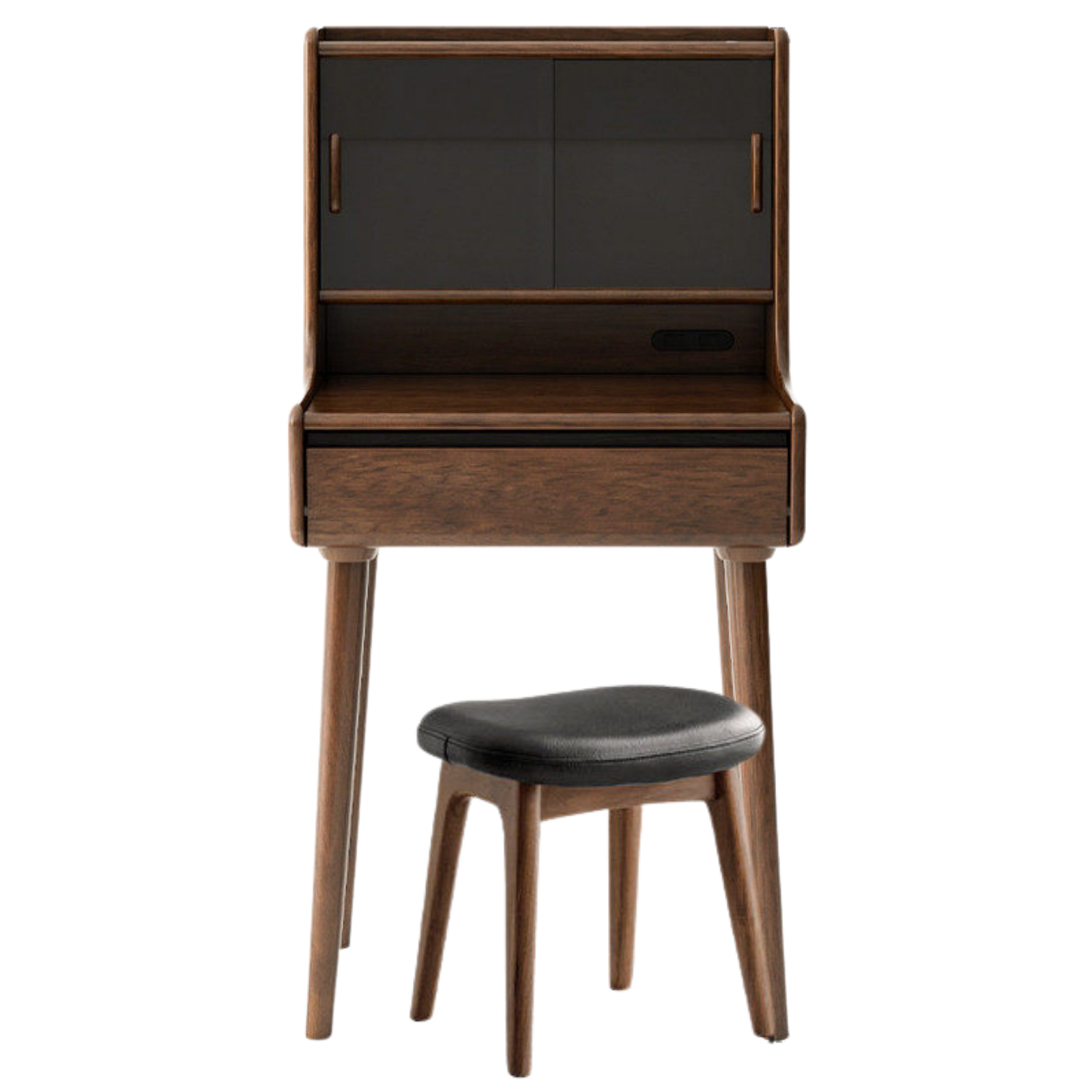 Black Walnut, Sandalwood Solid Wood Light Luxury Multifunctional Vanity Table