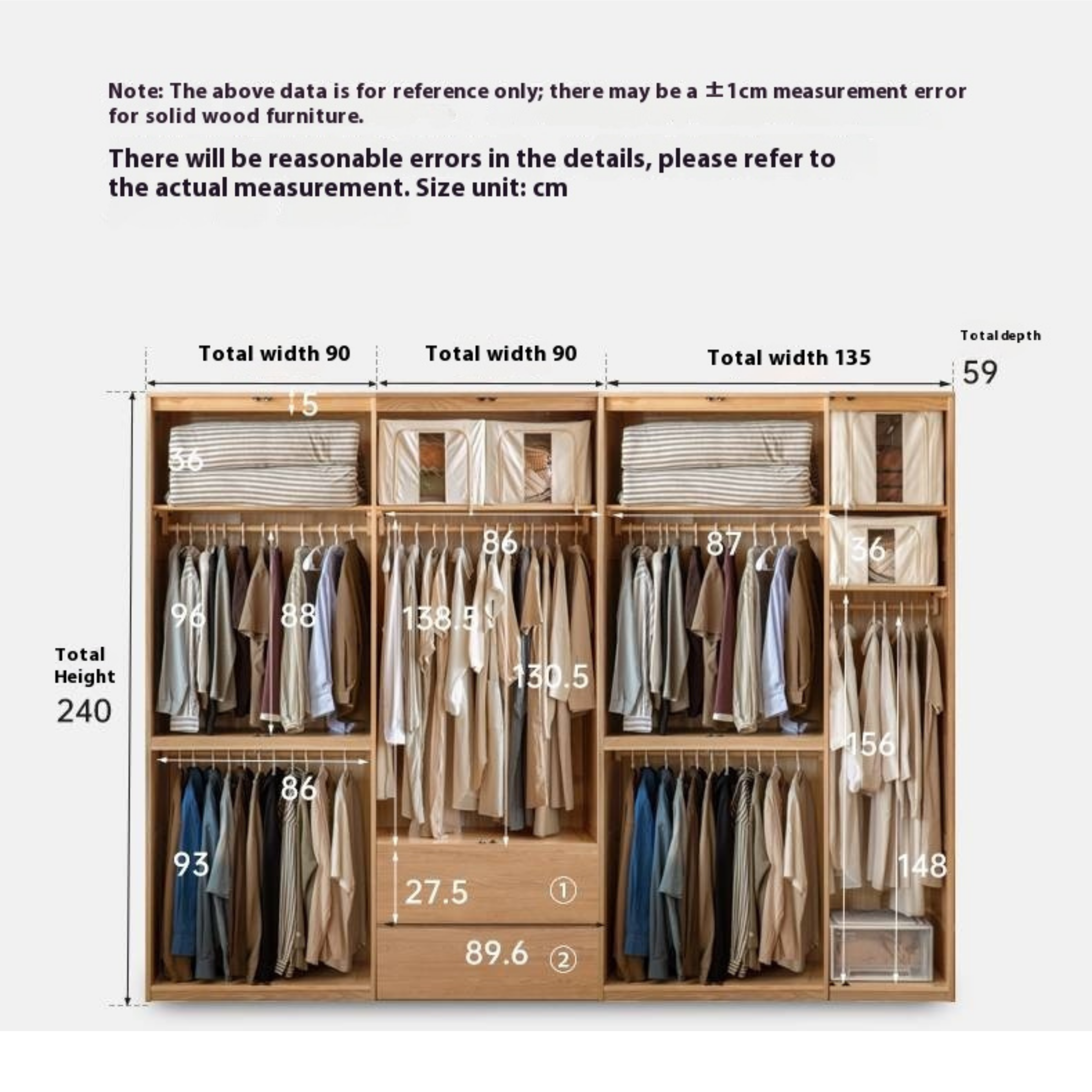 Ash Solid Wood Open Door Storage Cabinet