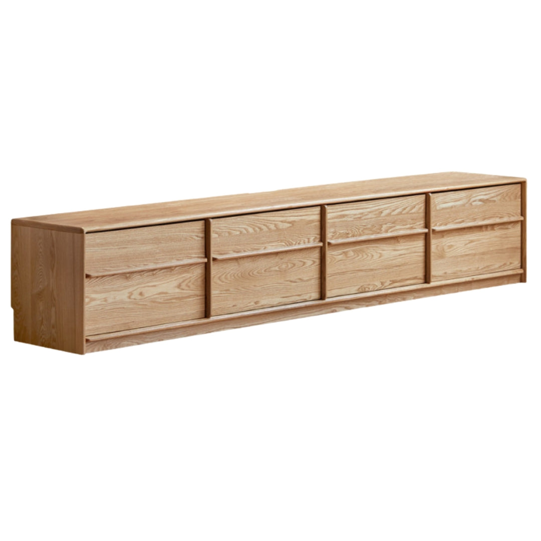 Ash Solid Wood Wabi-Sabi Style TV-Cabinet.