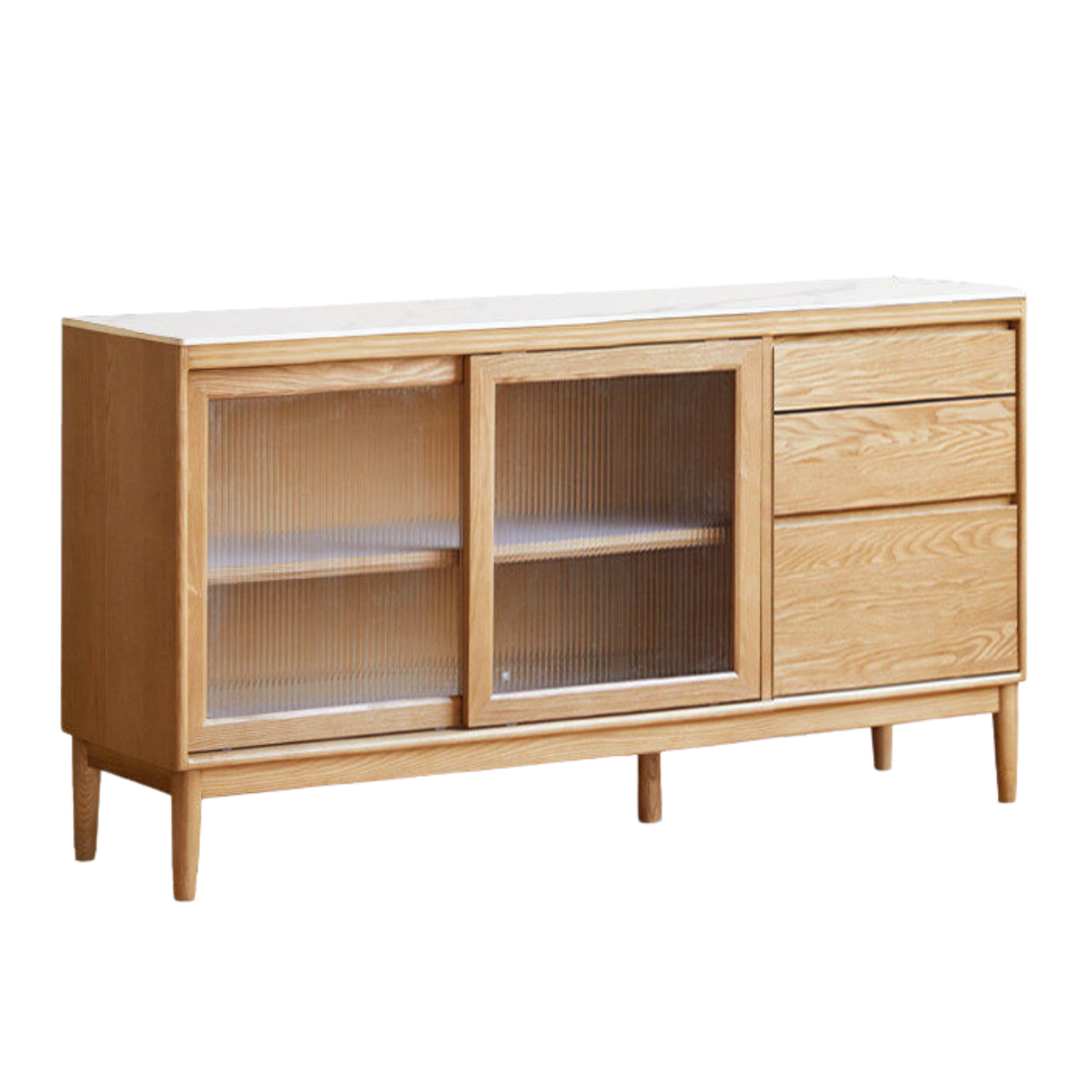 Oak, Ash, White Ash Solid Wood Large Capacity Storage Sideboard