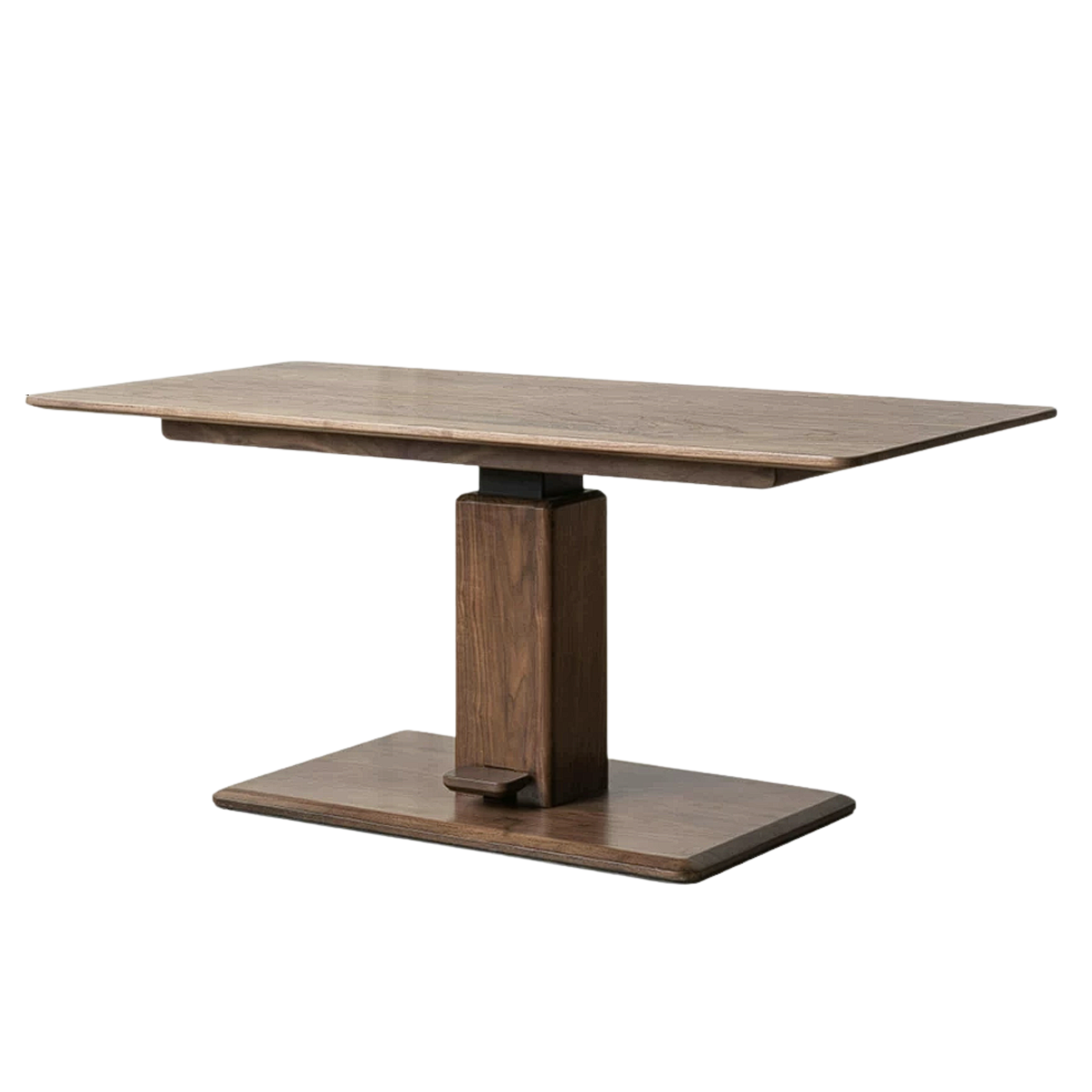 Black Walnut, Oak, Ash, Cherry Wood, Golden Sandalwood Solid Wood Adjustable Height Coffee Table
