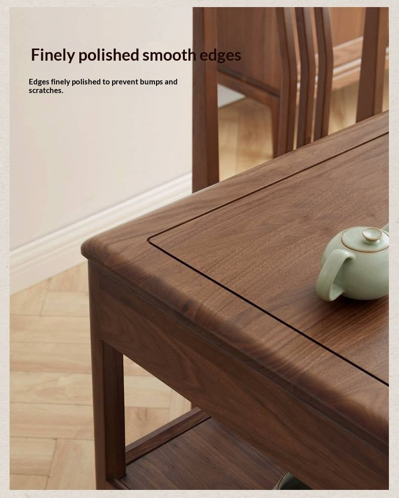 Black Walnut Solid Wood Modern Study Desk