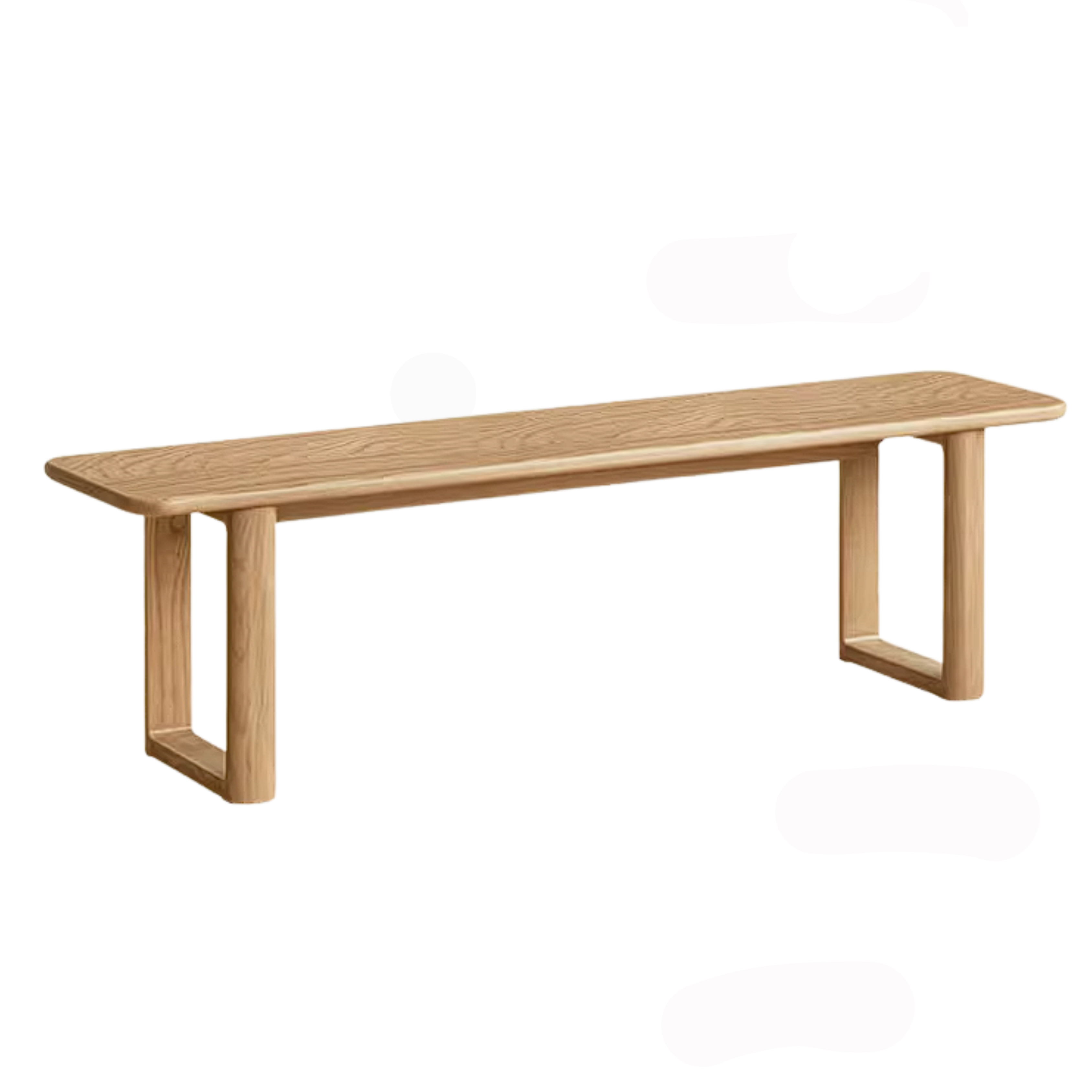Oak, Ash Solid Wood Long Bench with Modern Minimalist Design