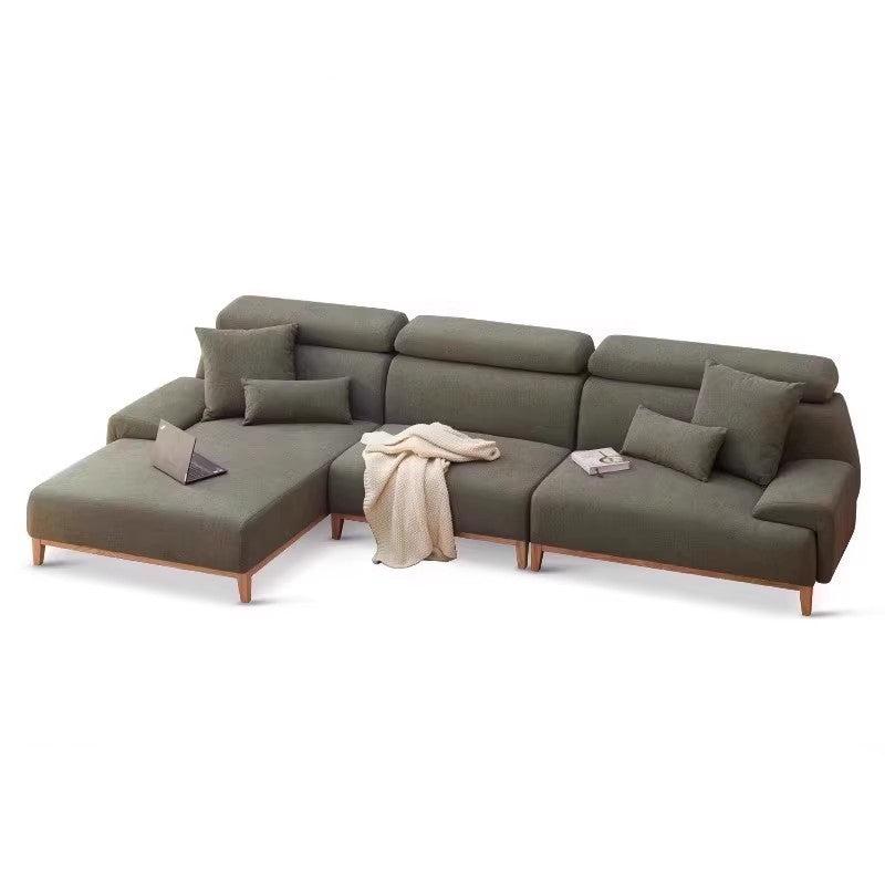 Fabric Combination High Back Sofa