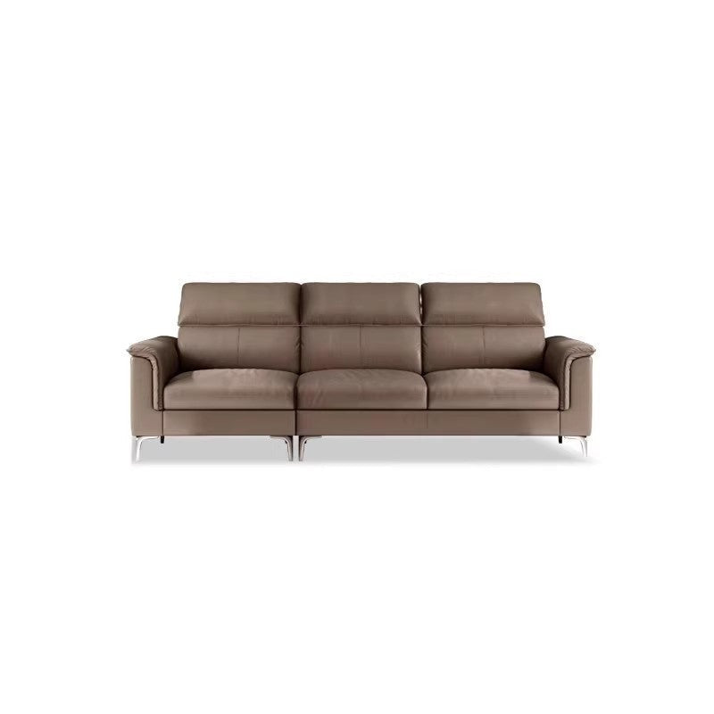 Genuine leather sofa, light luxury top layer cowhide Italian sofa)
