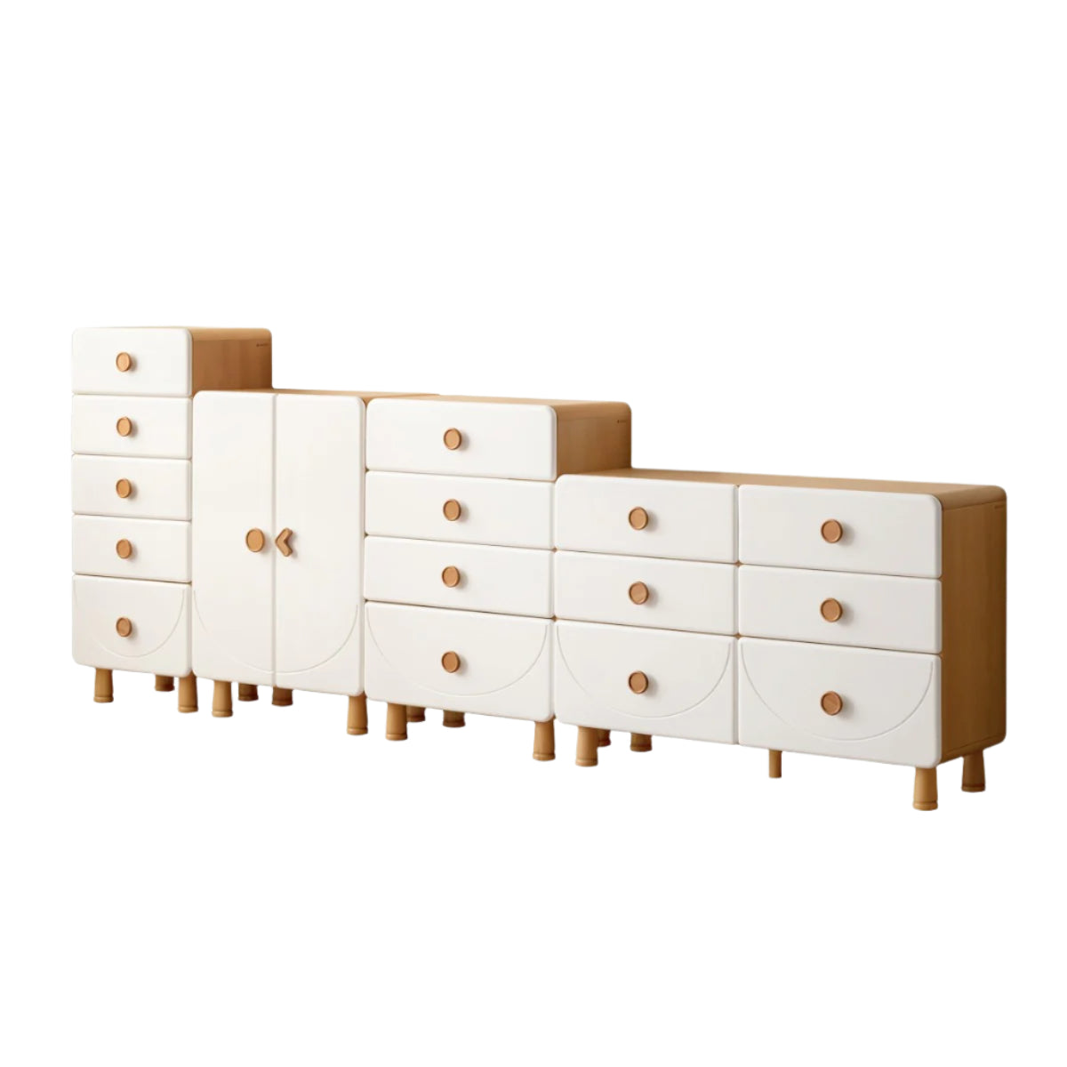 Beech Solid Wood Children's Modern Storage Cabinet