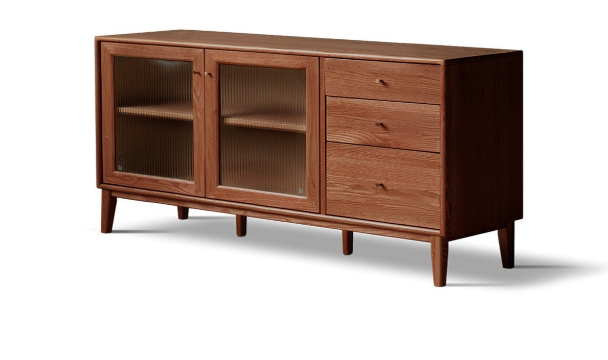 Oak solid wood sideboard cabinet"