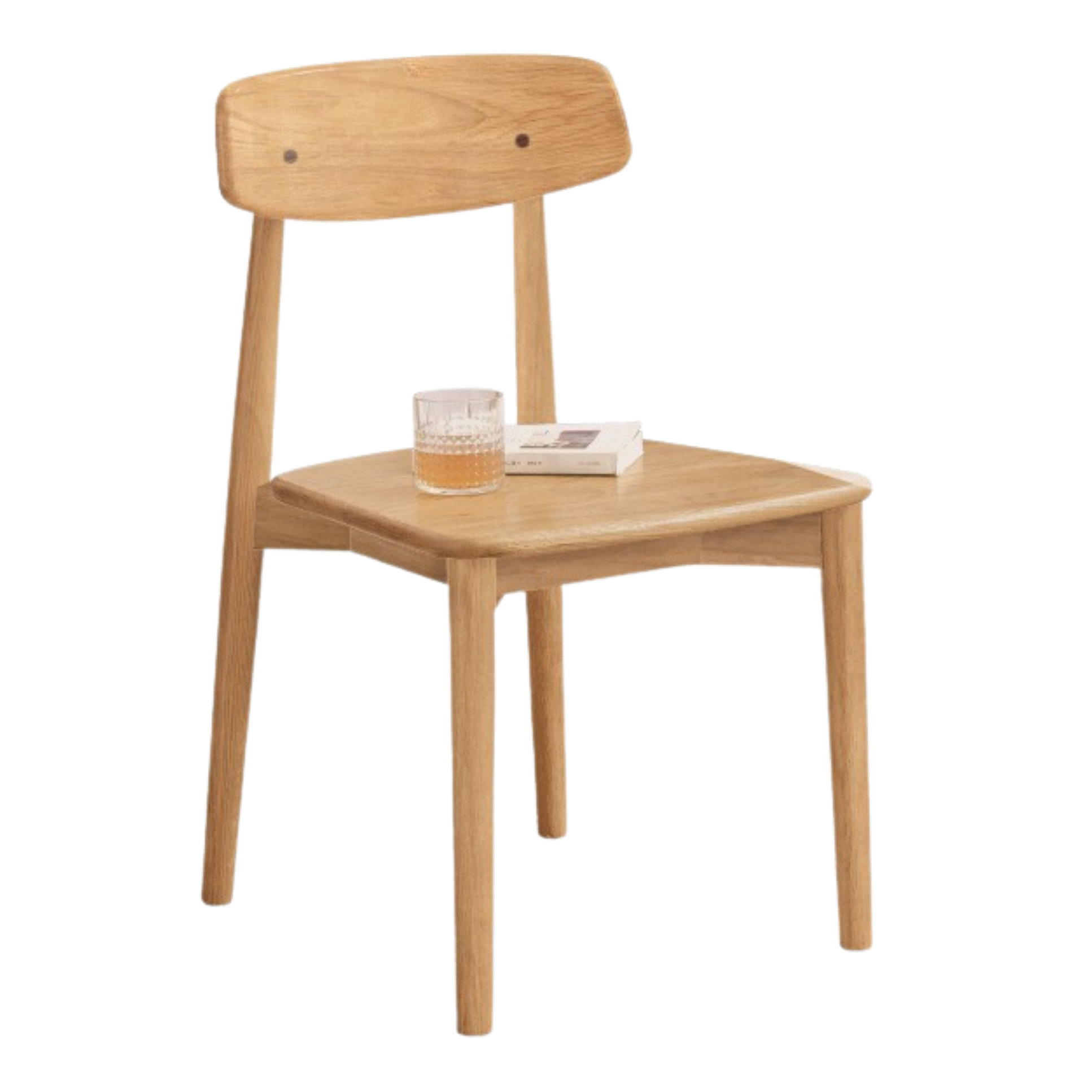 4 pcs set - Black Walnut, Ash, Oak, Cherry Solid Wood, Solid RubberWood Dining Chair