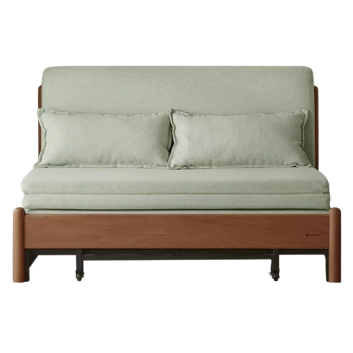 Beech Solid Wood Minimalist Pull-Out Sofa Bed