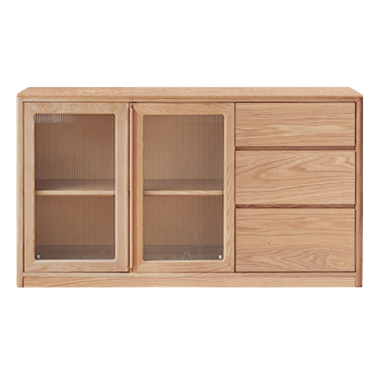 Ash Solid Wood White Wax Rock Plate Sideboard