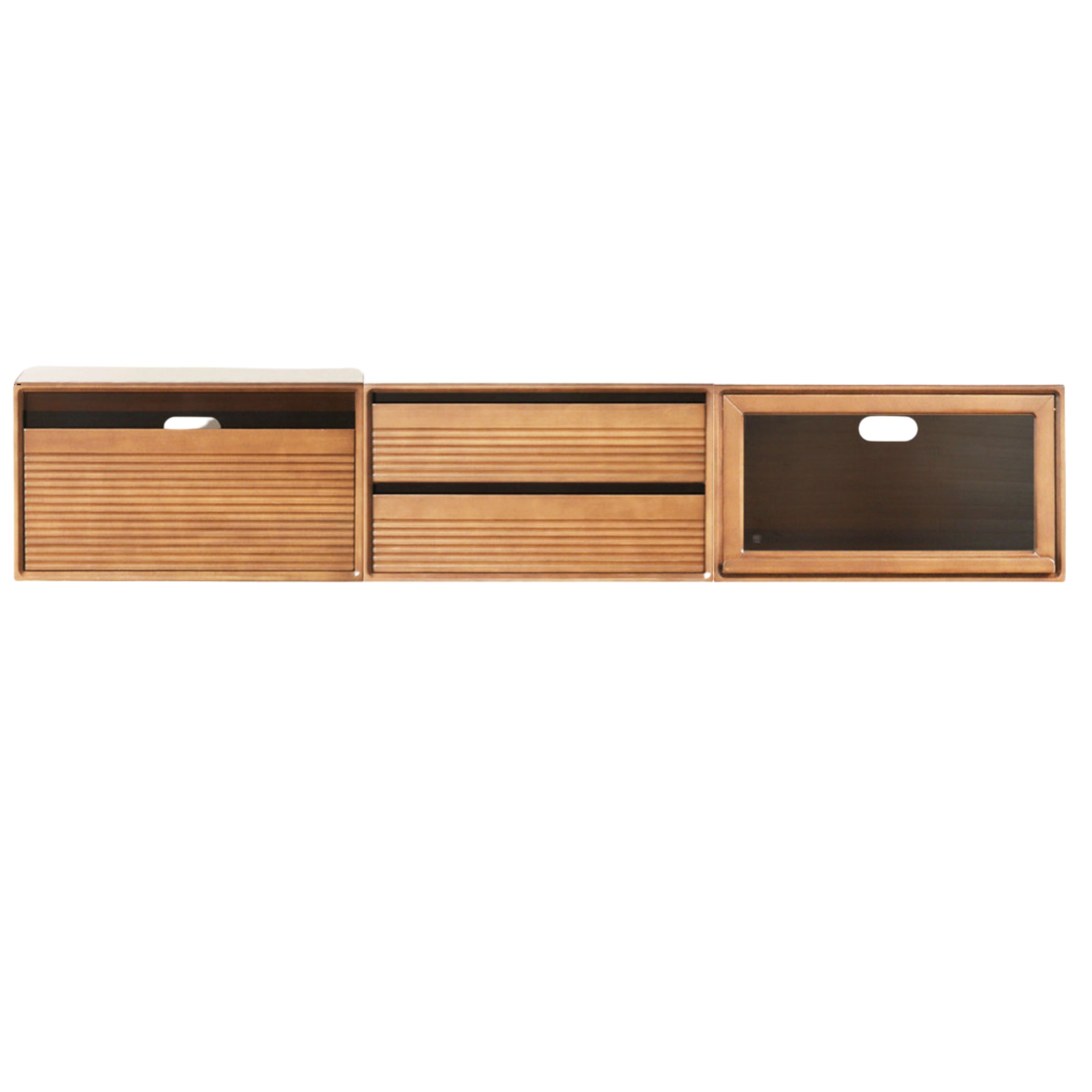 Black Walnut, Cherry, Poplar Solid Wood Medieval Floor TV Cabinet