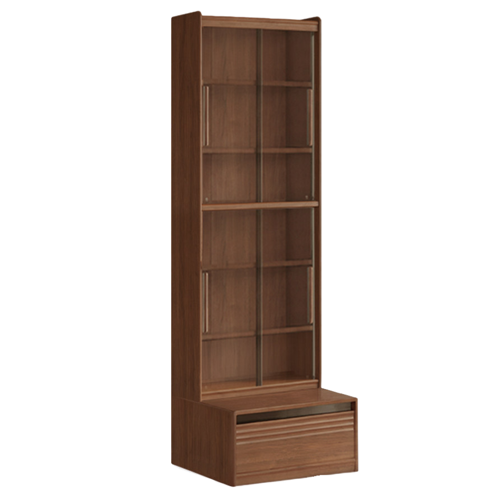 Black Walnut, Sandalwood, Oak, Ash Solid Wood Combination Bookcase with Floor Display and Luxury Storage
