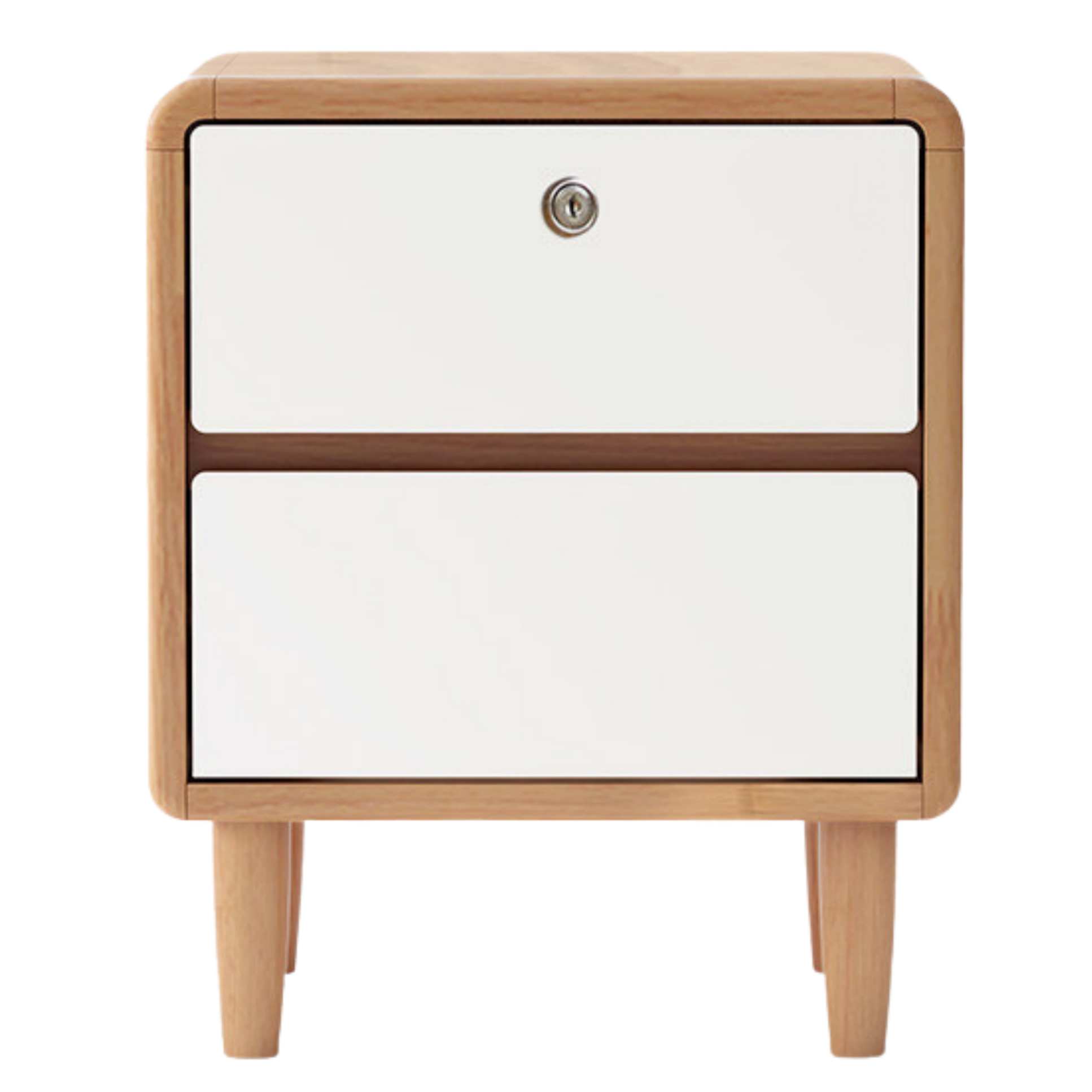 Oak Solid Wood, Solid RubberWood Nightstand