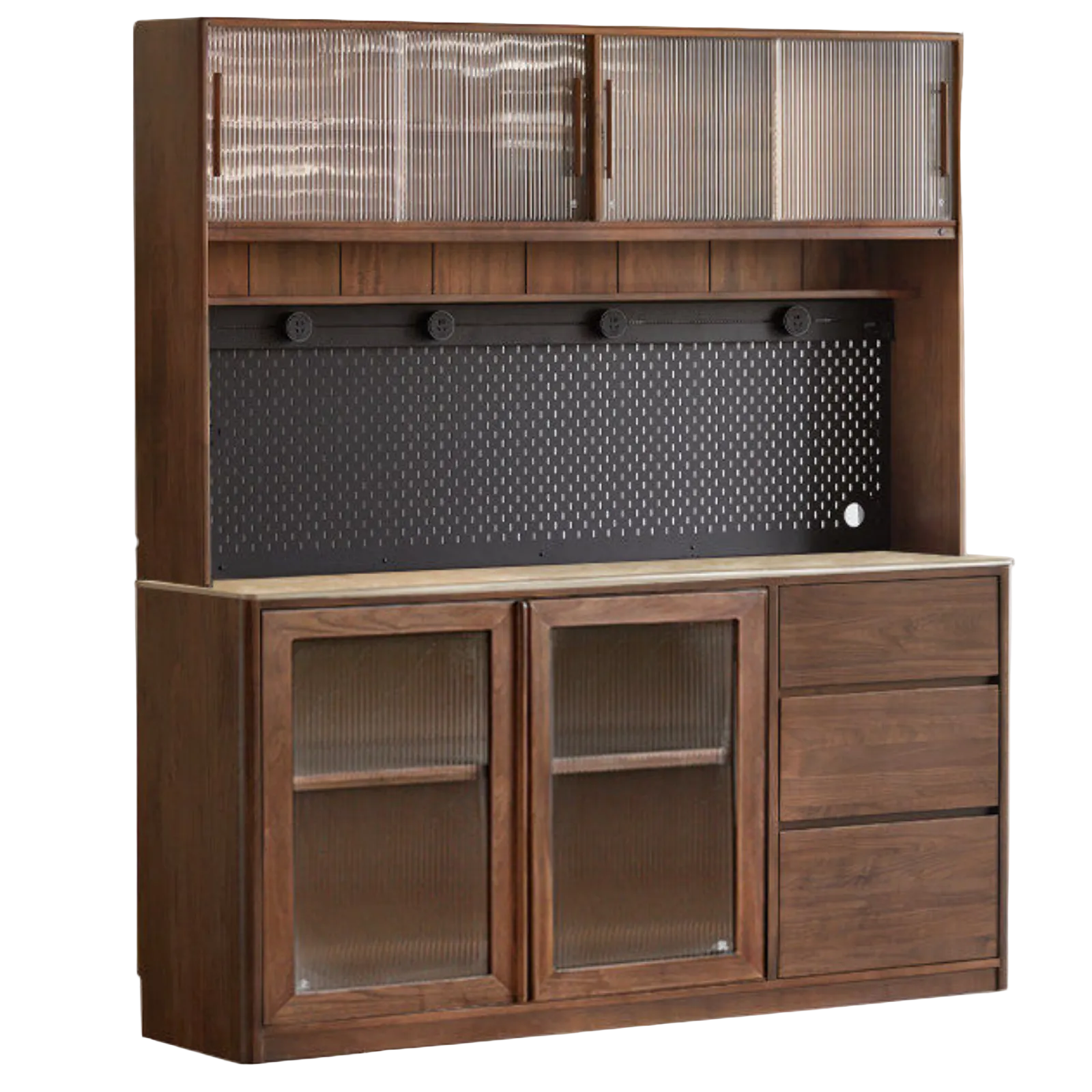 Black Walnut Solid Wood Sideboard Hole Storage