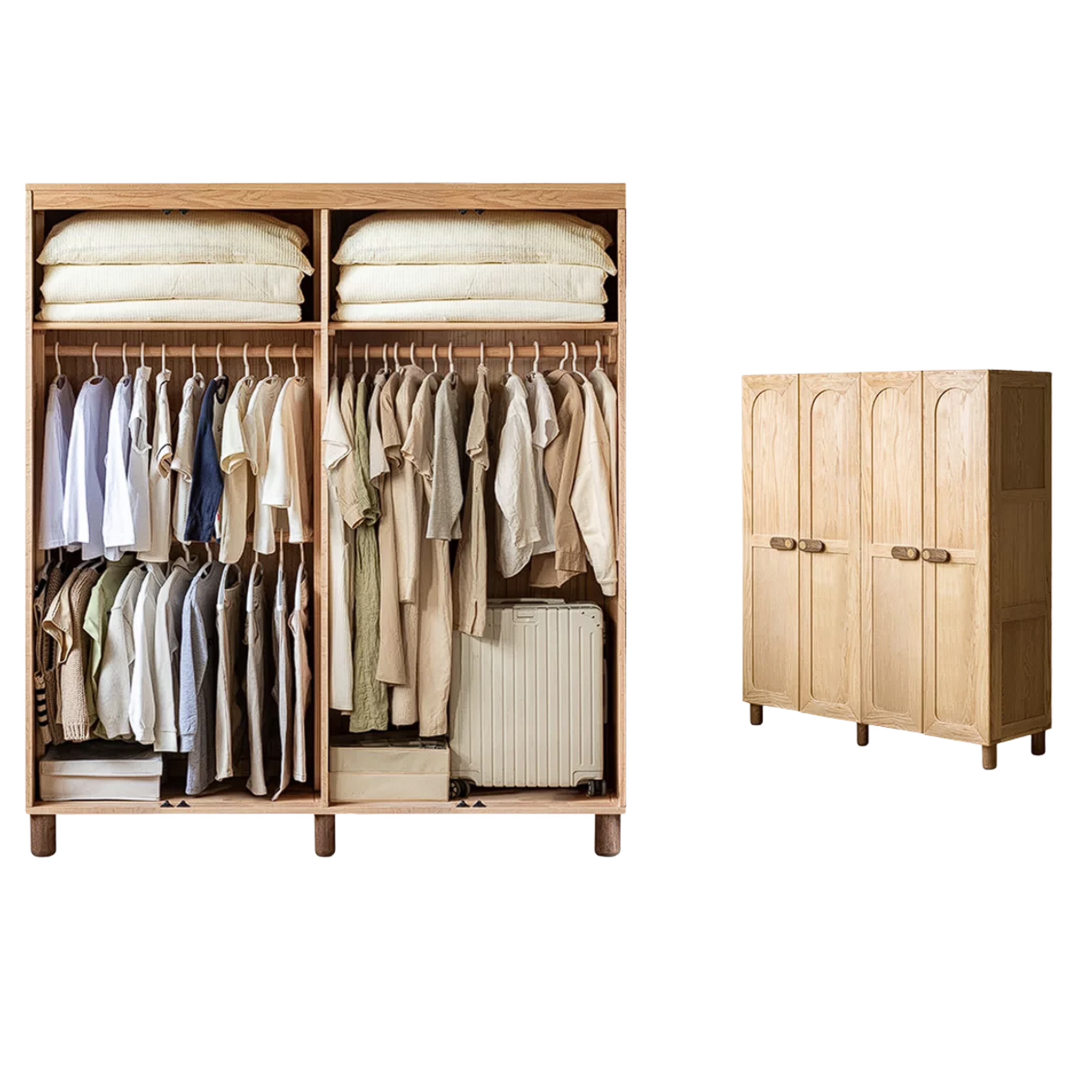 Oak Solid Wood Children's Wardrobe