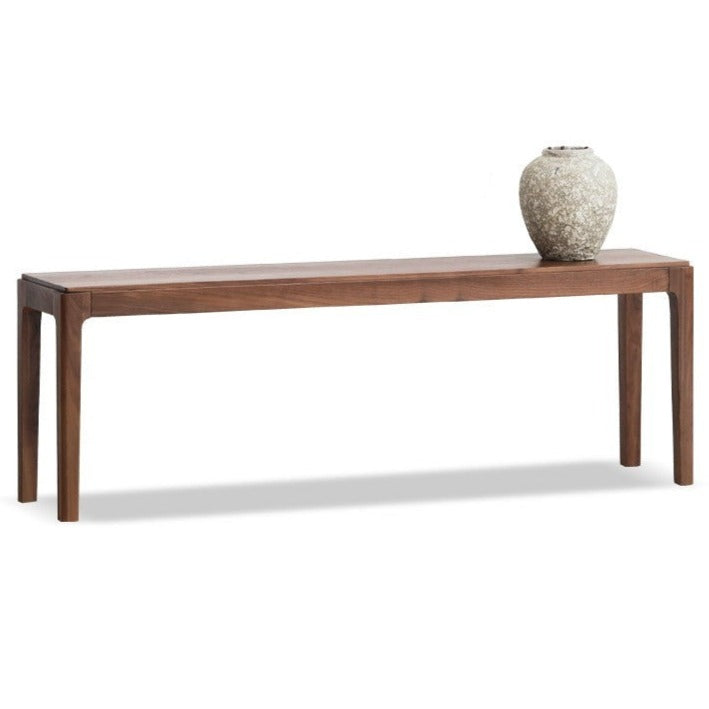 Black Walnut Solid Wood Nordic Long Bench