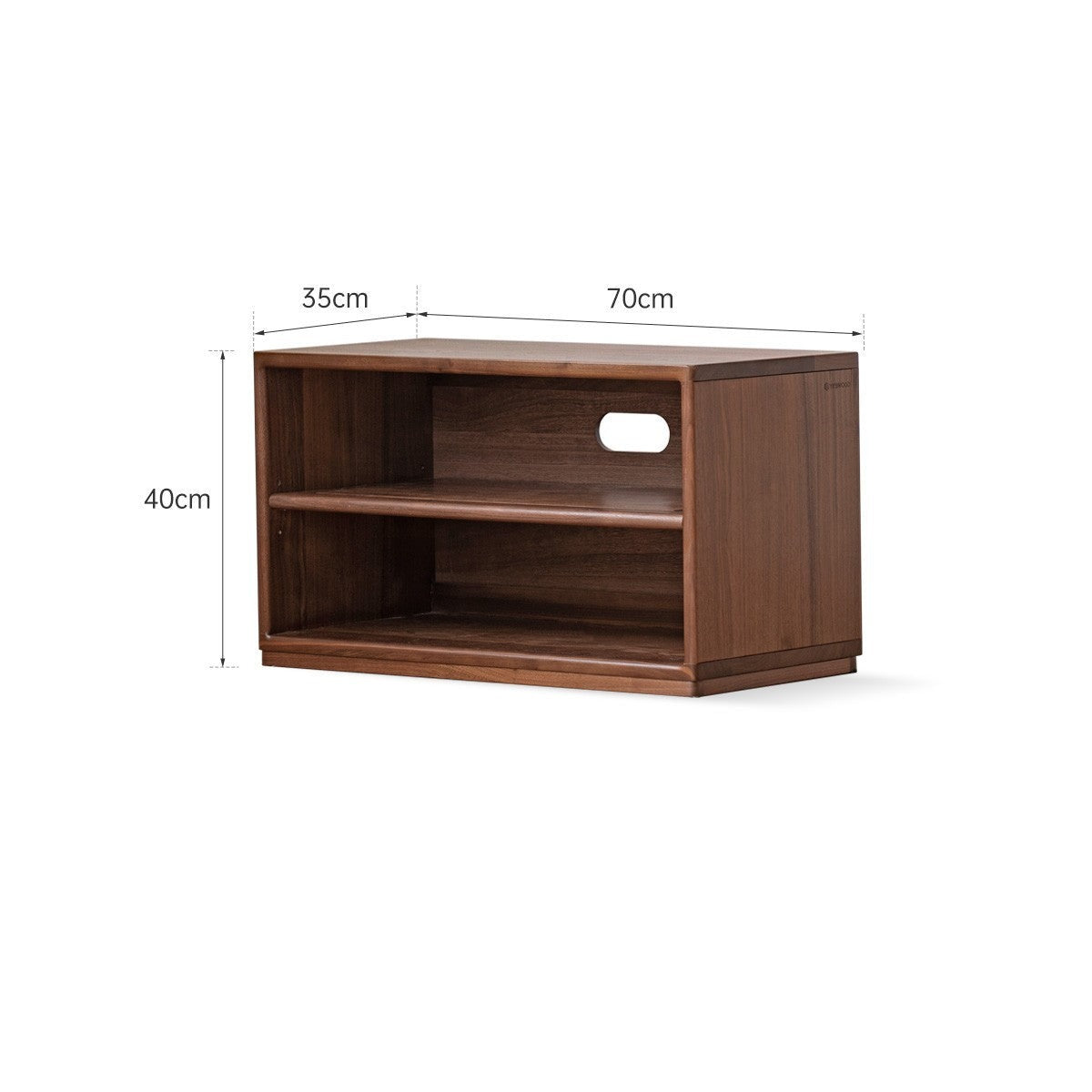 Black walnut Solid wood TV cabinet modern module combination storage<