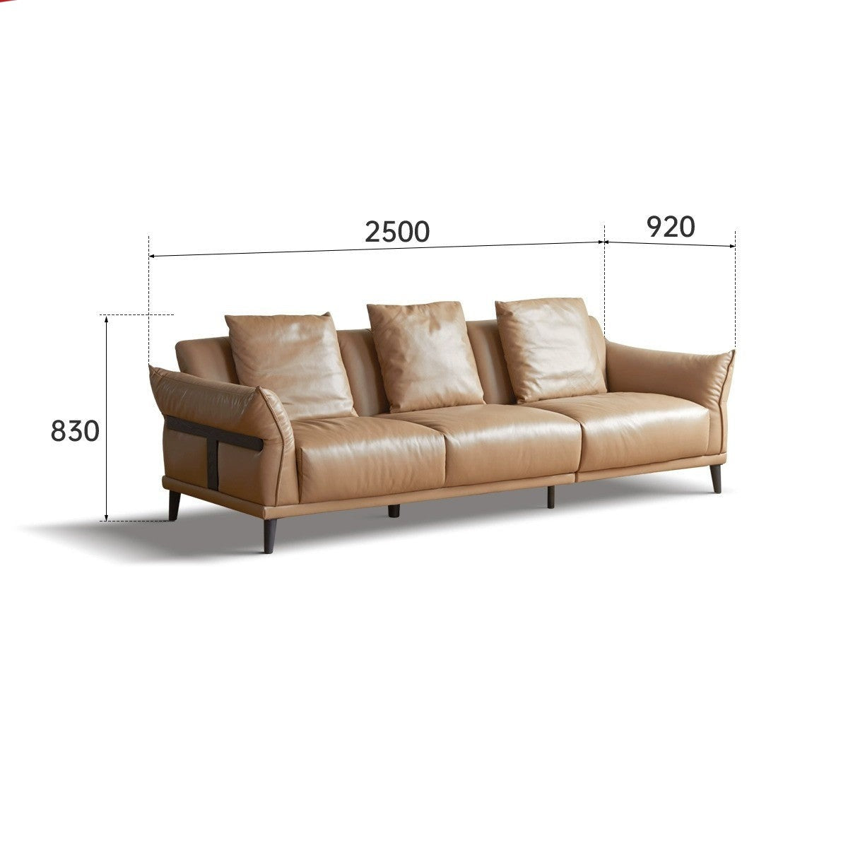 Genuine leather down sofa, top layer cowhide sofa"