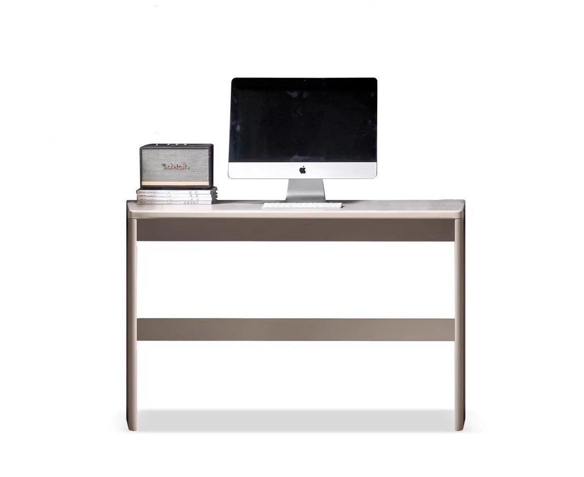 Poplar Solid wood computer desk bookshelf integrated light luxury"